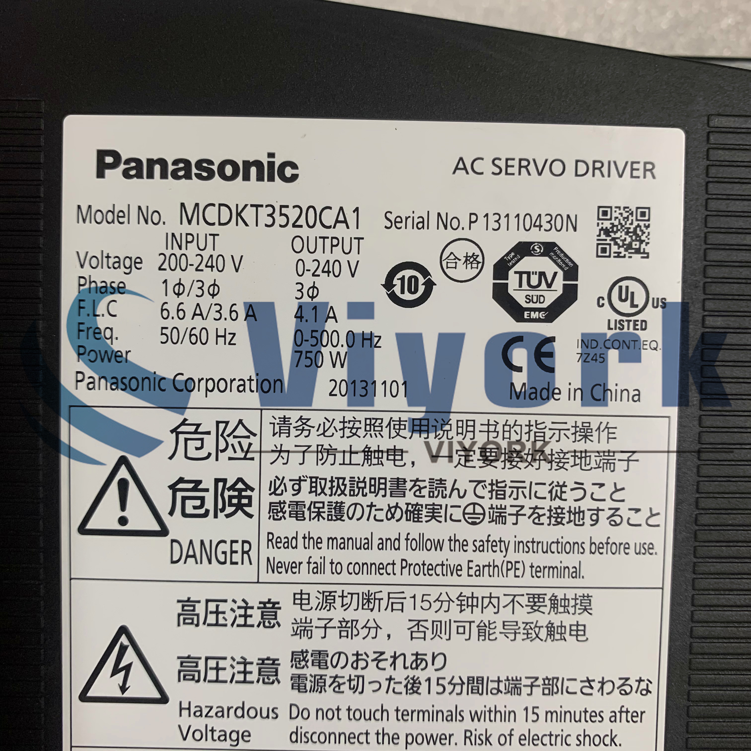 Panasonic MCDKT3520CA1 SERVO DRIVE NEW