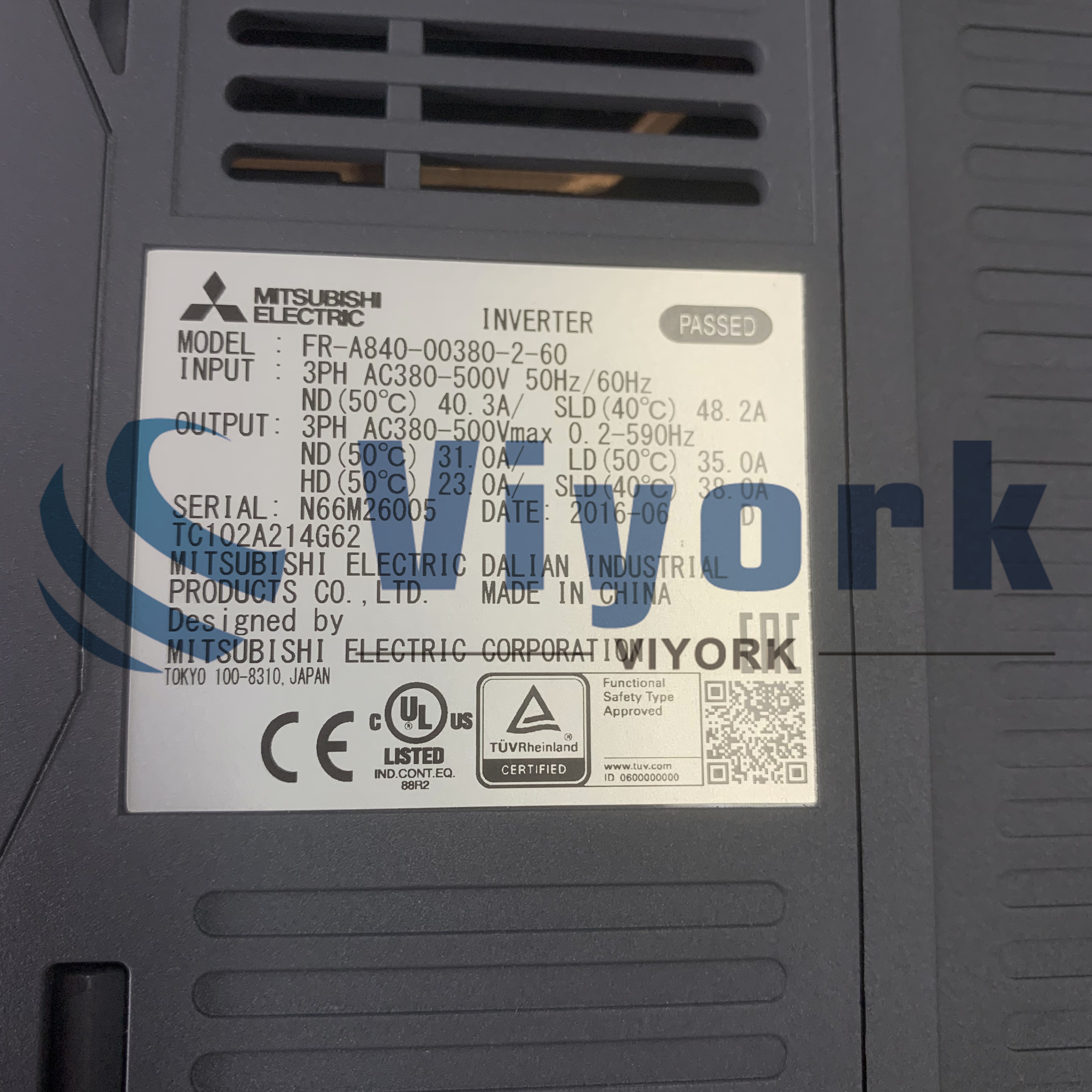 Mitsubishi FR-A840-00380-2-60 FREQUENCY INVERTER 380-500V 15KW 20HP 31A NEW
