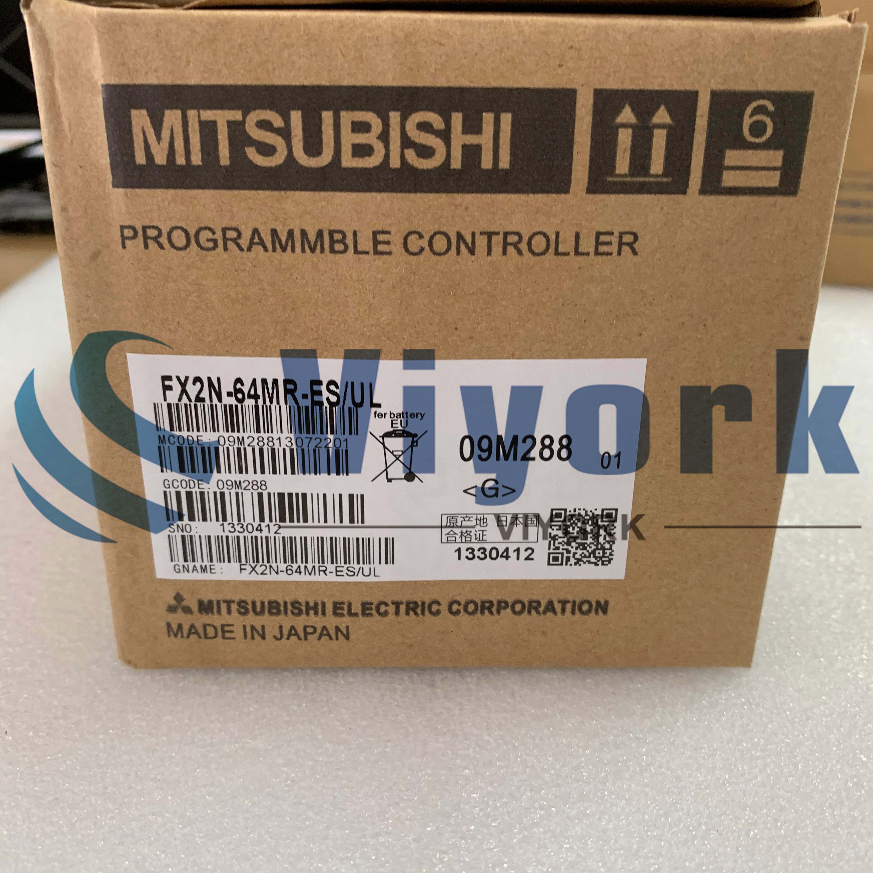 Mitsubishi FX2N-64MR-ES/UL PROGRAMMABLE CONTROLLER PLC BASE UNIT 2AMP 40W NEW