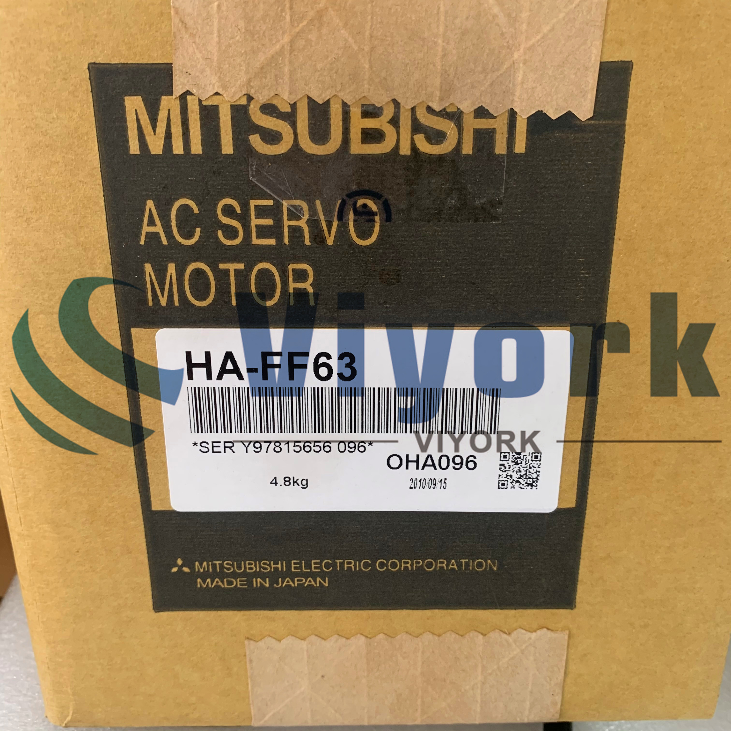 Mitsubishi HA-FF63 SERVO MOTOR AC 600W KEY CE/UL 3000R/MIN 129V NEW