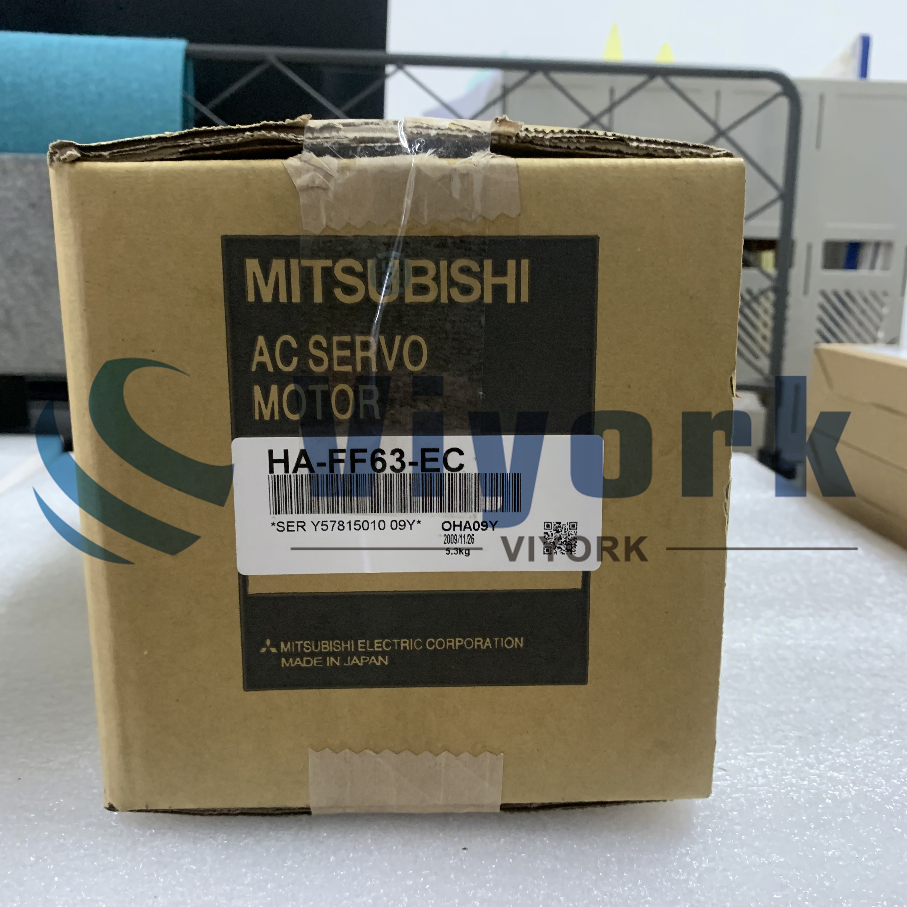 Mitsubishi HA-FF63-EC AC SERVO MOTOR 3.6AMP 600W 3000RPM 129V NEW
