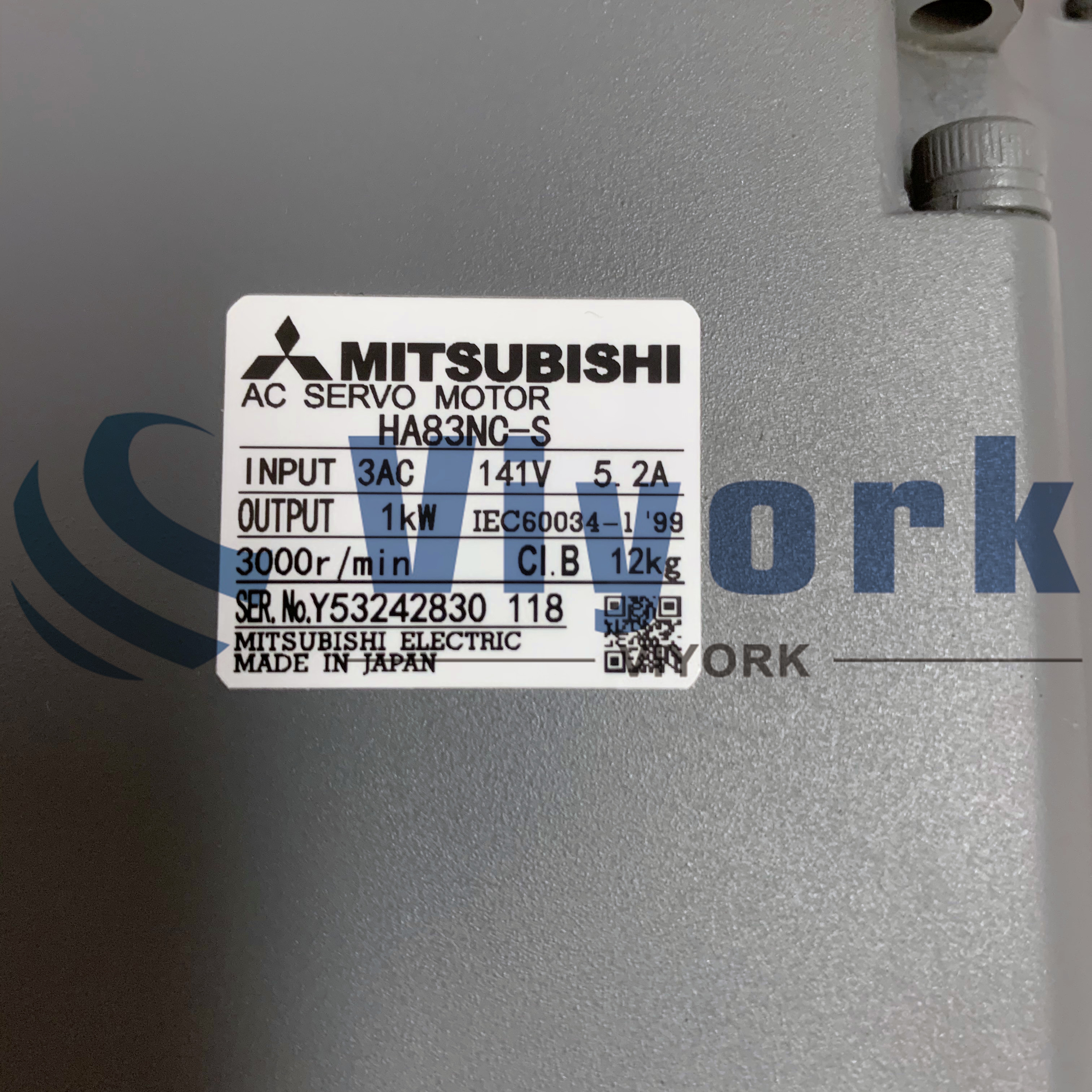 Mitsubishi HA83NC-S/HA83NCS WITH ENCODER AC SERVO MOTOR 4.9A 1KW 19NM NEW