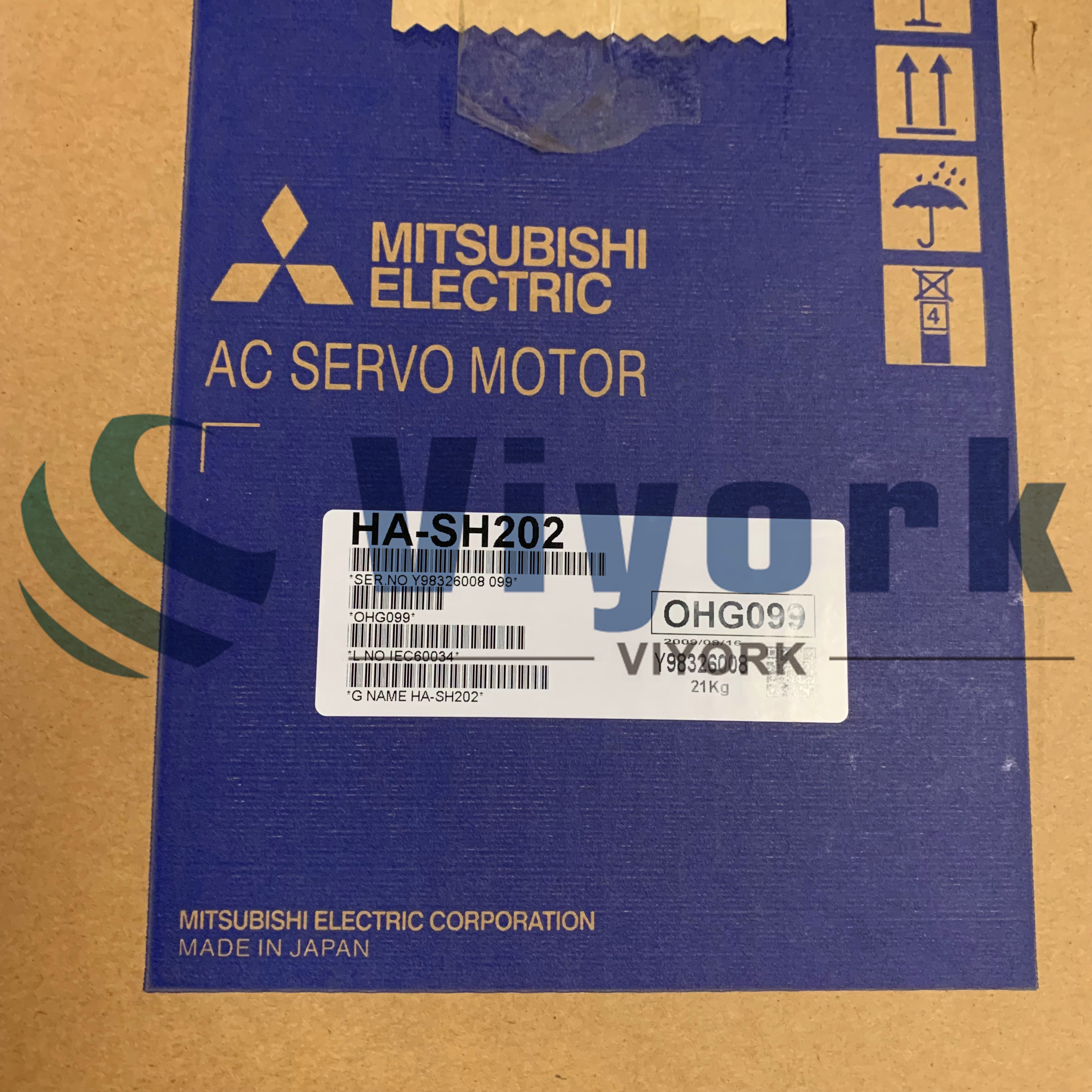 Mitsubishi HA-SH202 AC SERVO MOTOR 2KW 2000RPM NEW