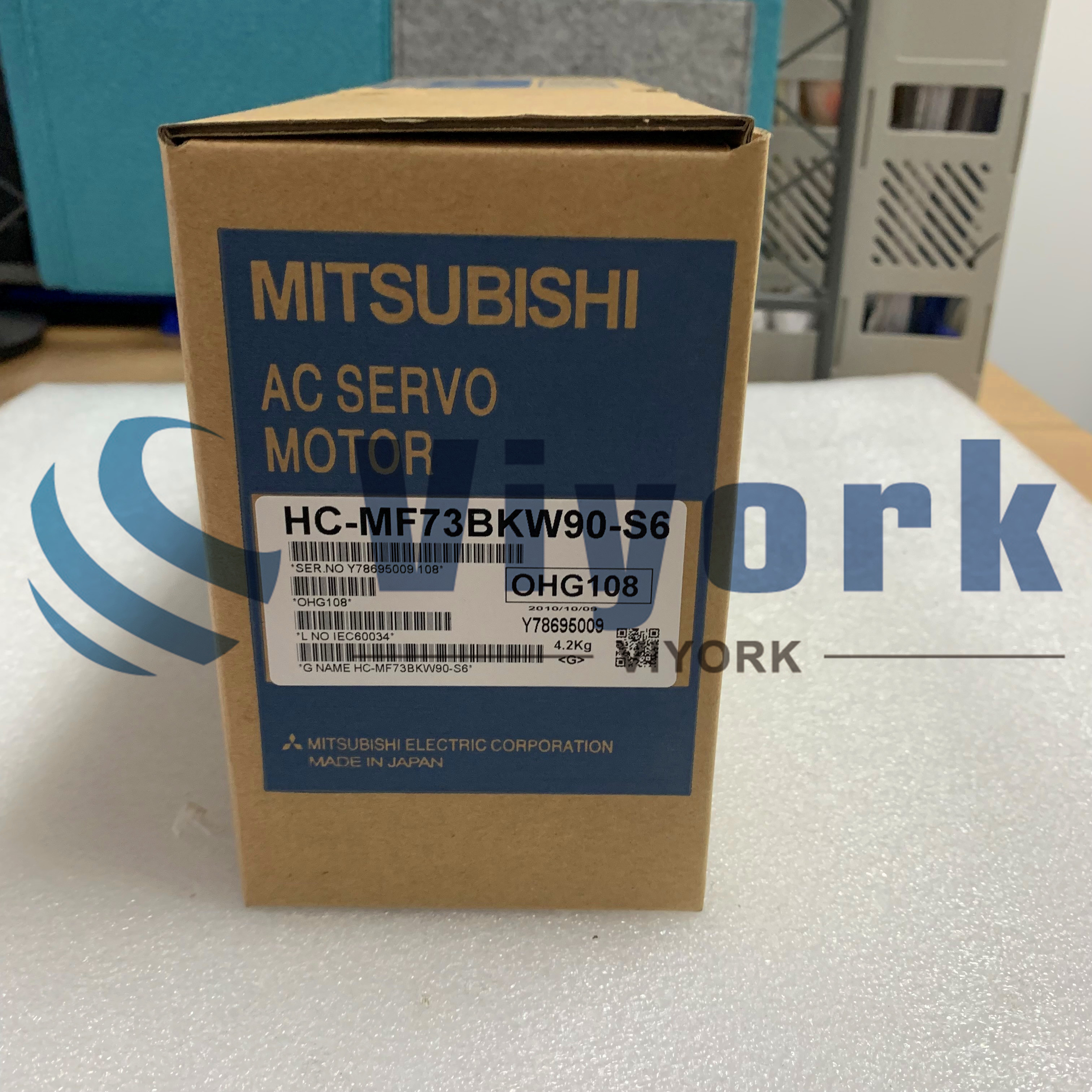 Mitsubishi HC-MF73BKW90-S6 AC SERVO MOTOR 750W 117V 5.2A 3000RPM NEW