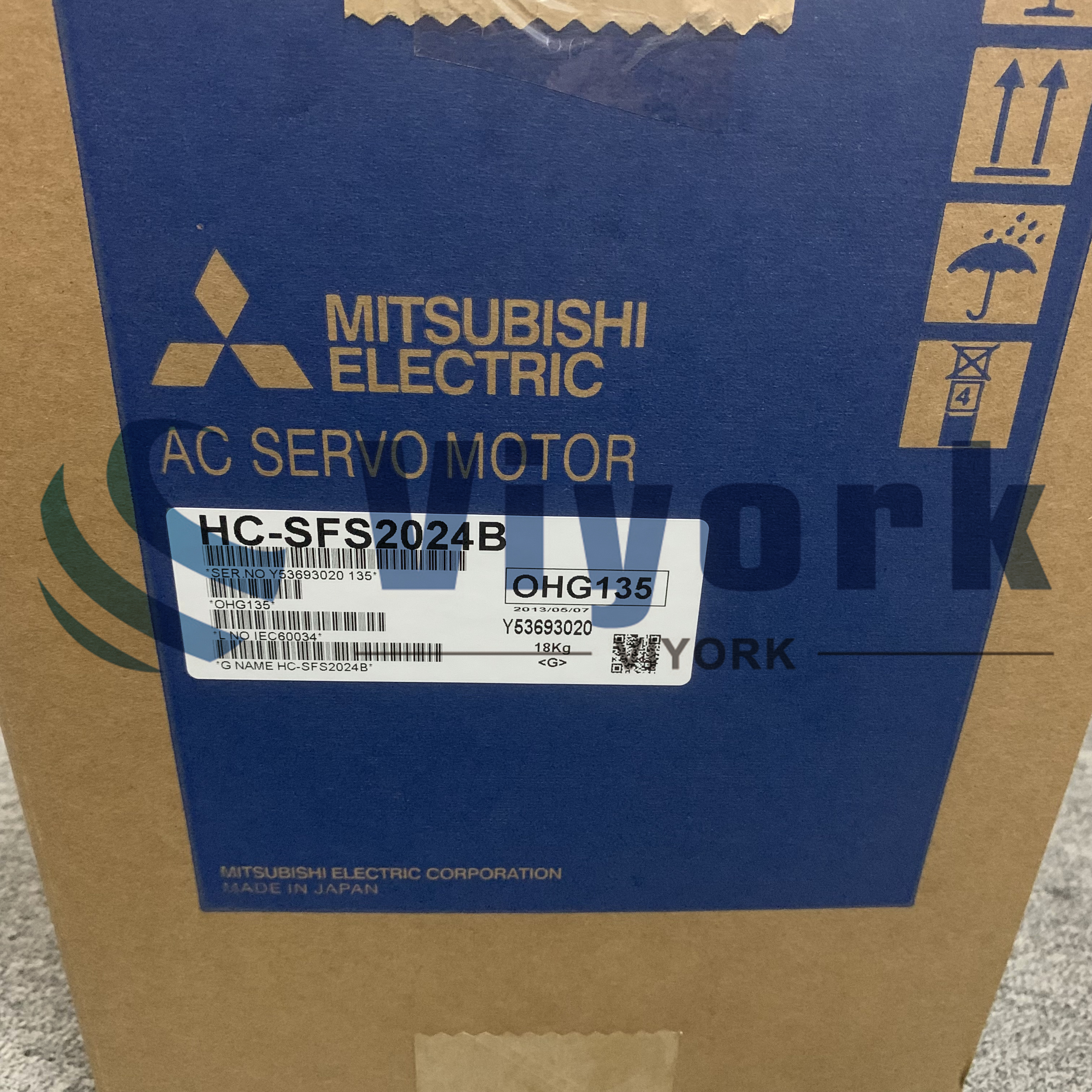 Mitsubishi HC-SFS2024B AC SERVO MOTOR HC-SFS 400VAC 2KW 2000RPM NEW