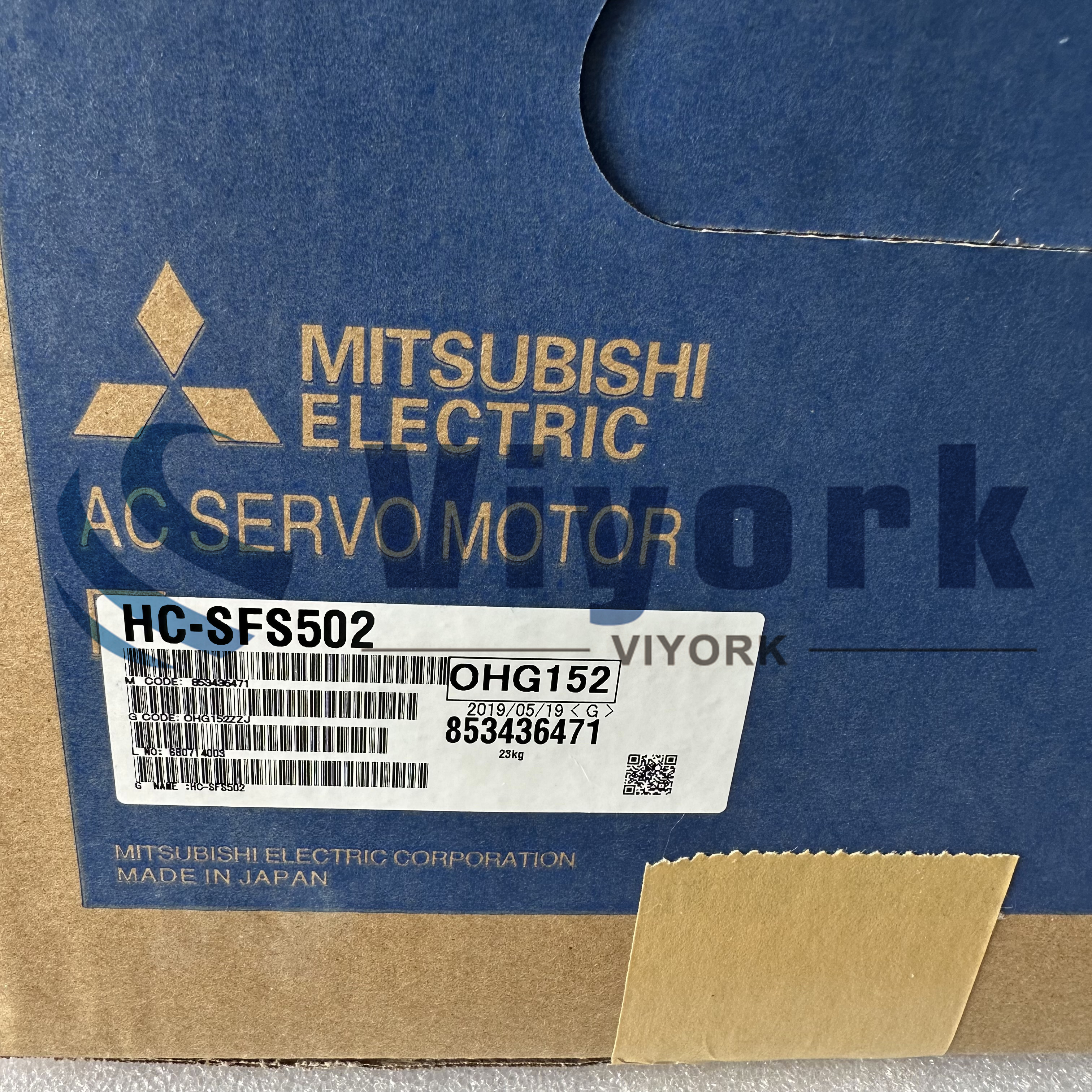 Mitsubishi HC-SFS502 AC SERVO MOTOR 26AMP 133V 5KW 2000RPM NEW
