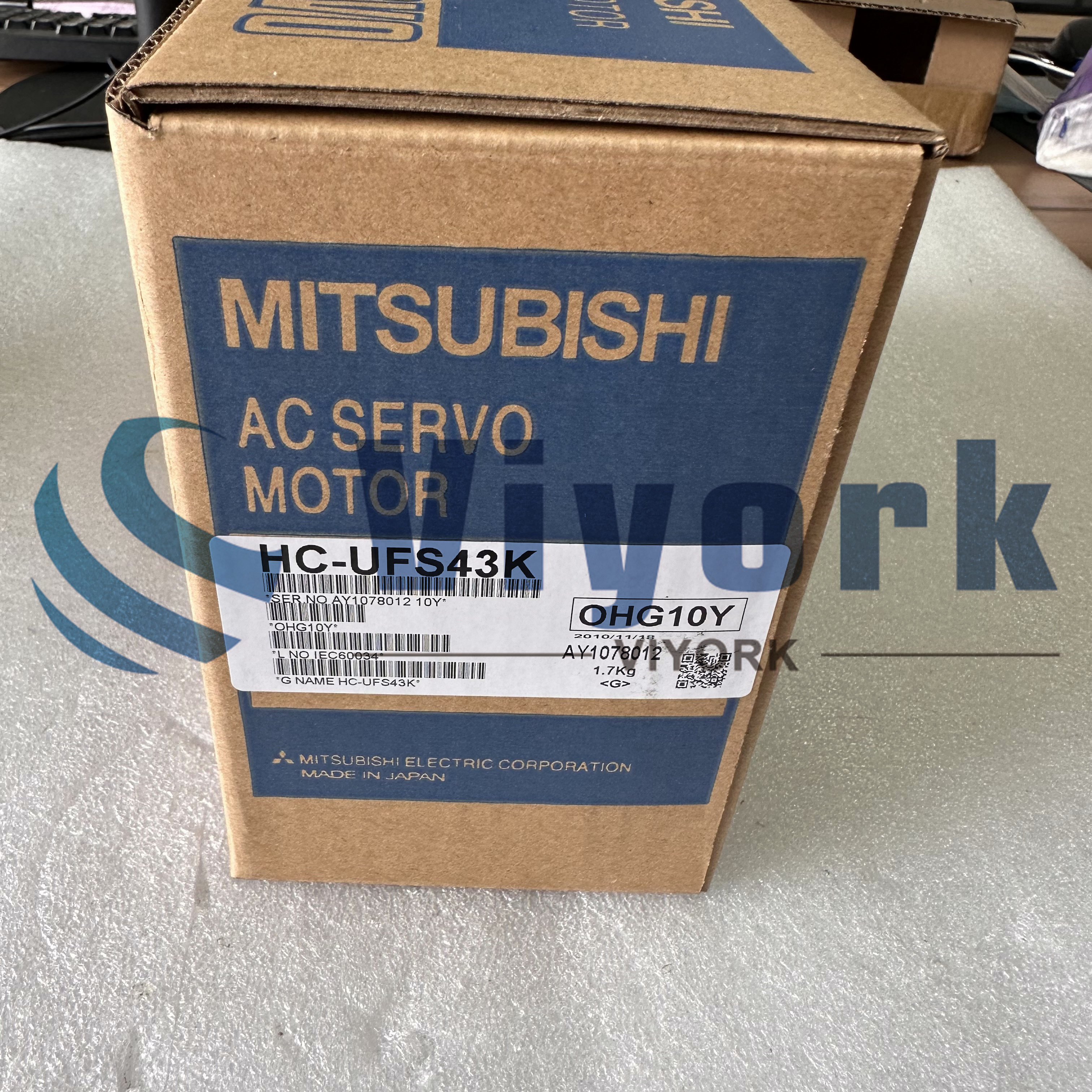 Mitsubishi HC-UFS43K AC SERVO MOTOR 0.4KW 3000RPM 400WATT NEW