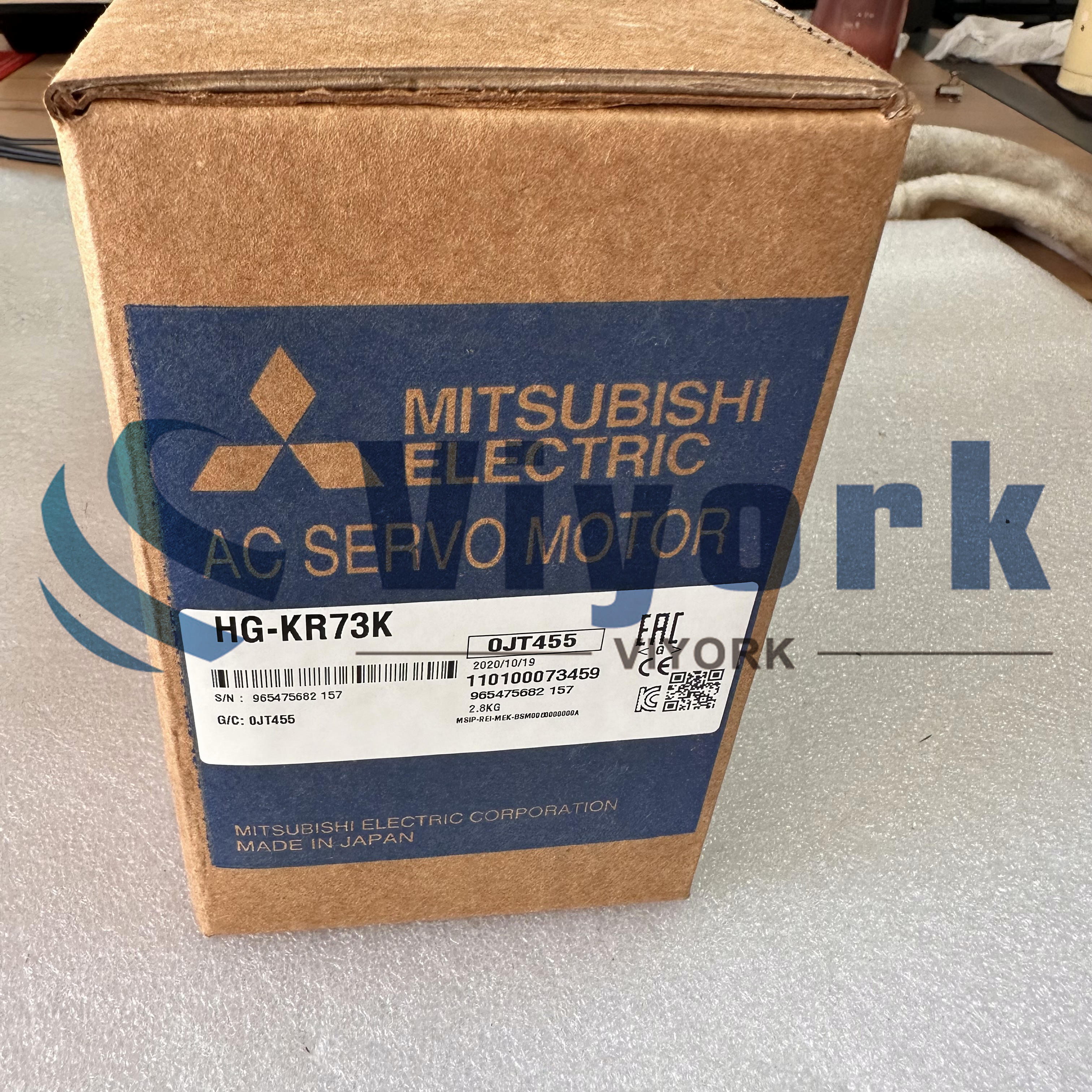 Mitsubishi HG-KR73K AC SERVO MOTOR 750W 3KRPM W/KEY NEW