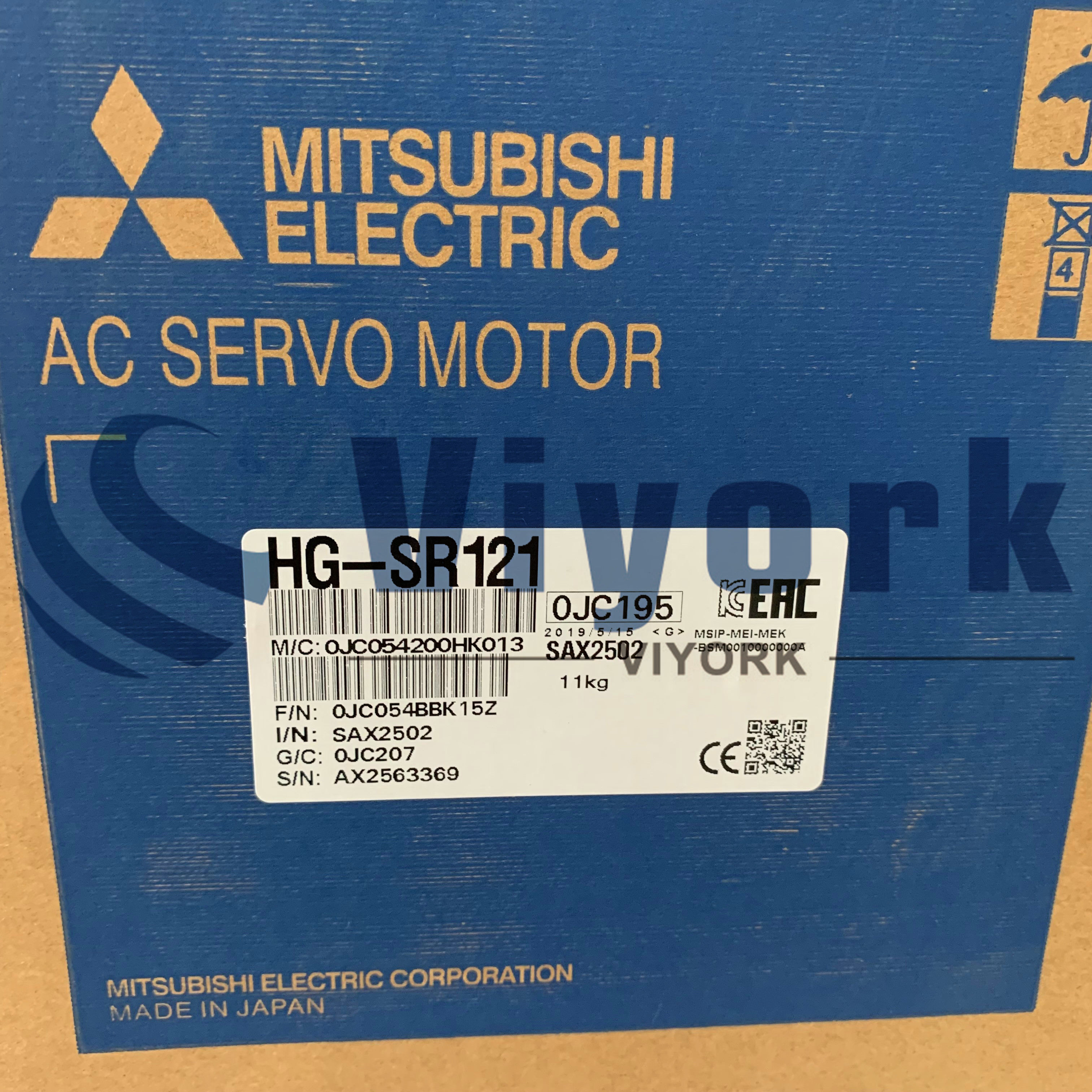 Mitsubishi HG-SR121 AC SERVO MOTOR 1.2KW 200V 1000RPM NEW