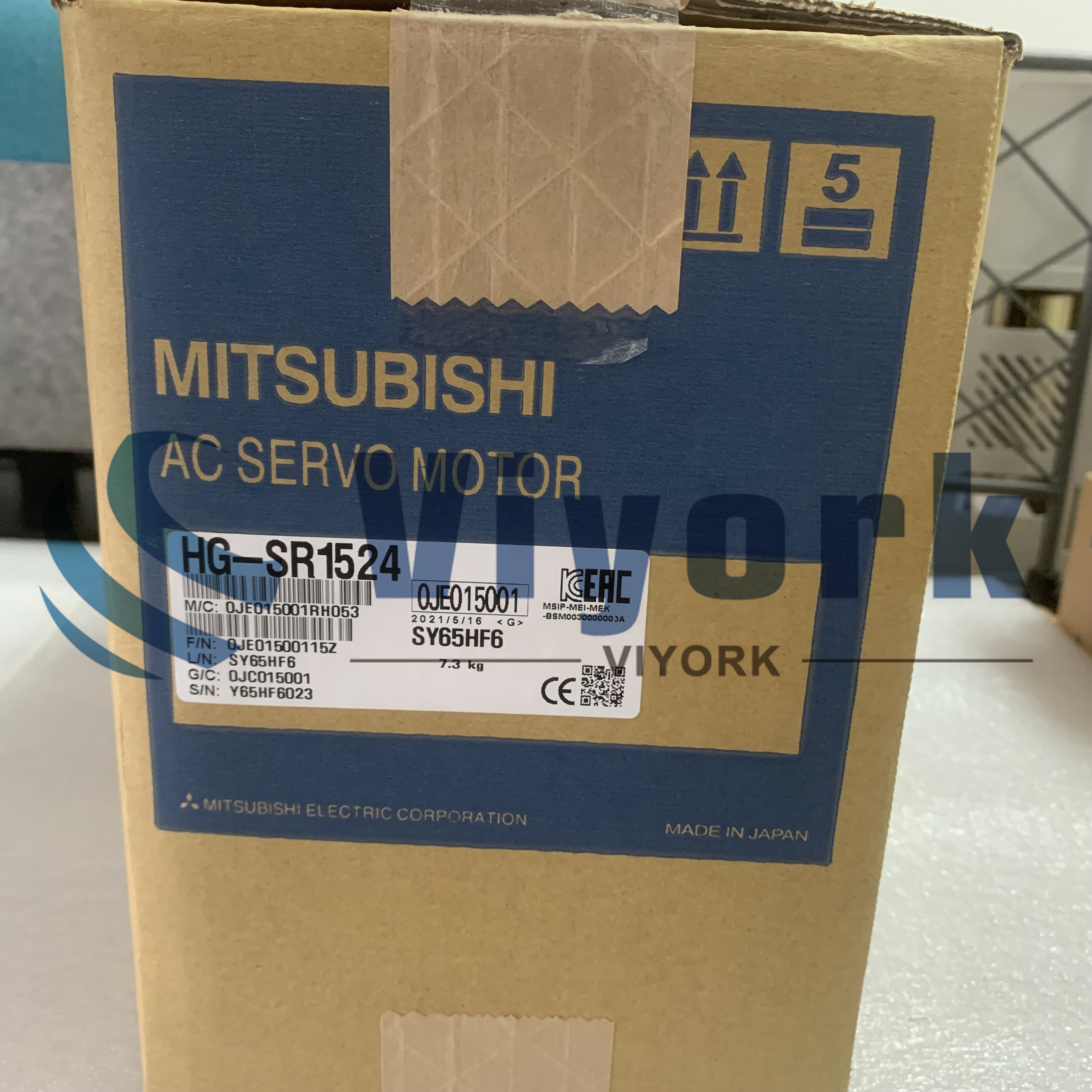 Mitsubishi AC SERVO MOTOR HG-SR1524 1.5KW 2000R/MIN 400V CLASS NEW