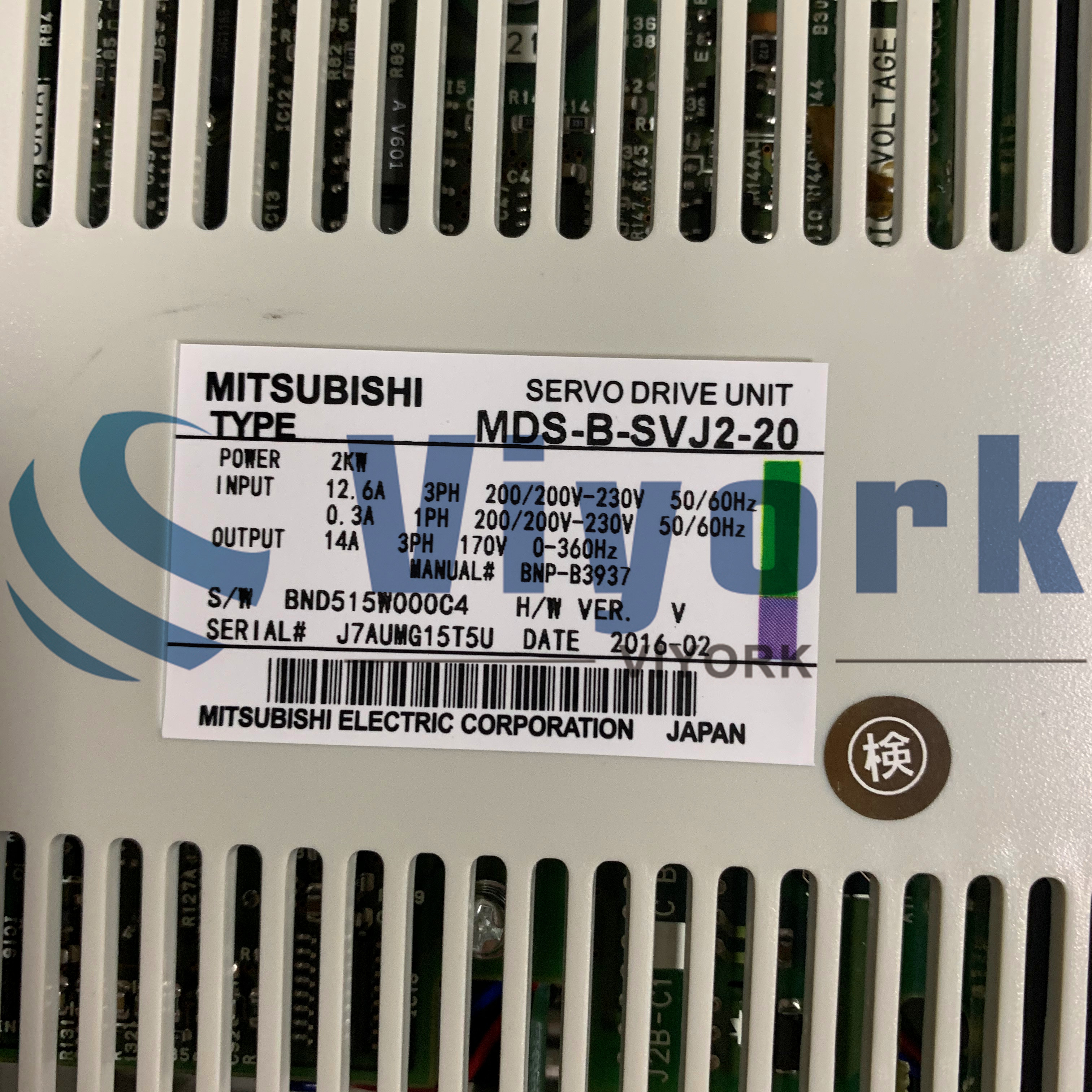 Mitsubishi MDS-B-SVJ2-20 MELDAS AC SERVO DRIVE 200-230VAC 10.7AMP 2.0KW CNC NEW