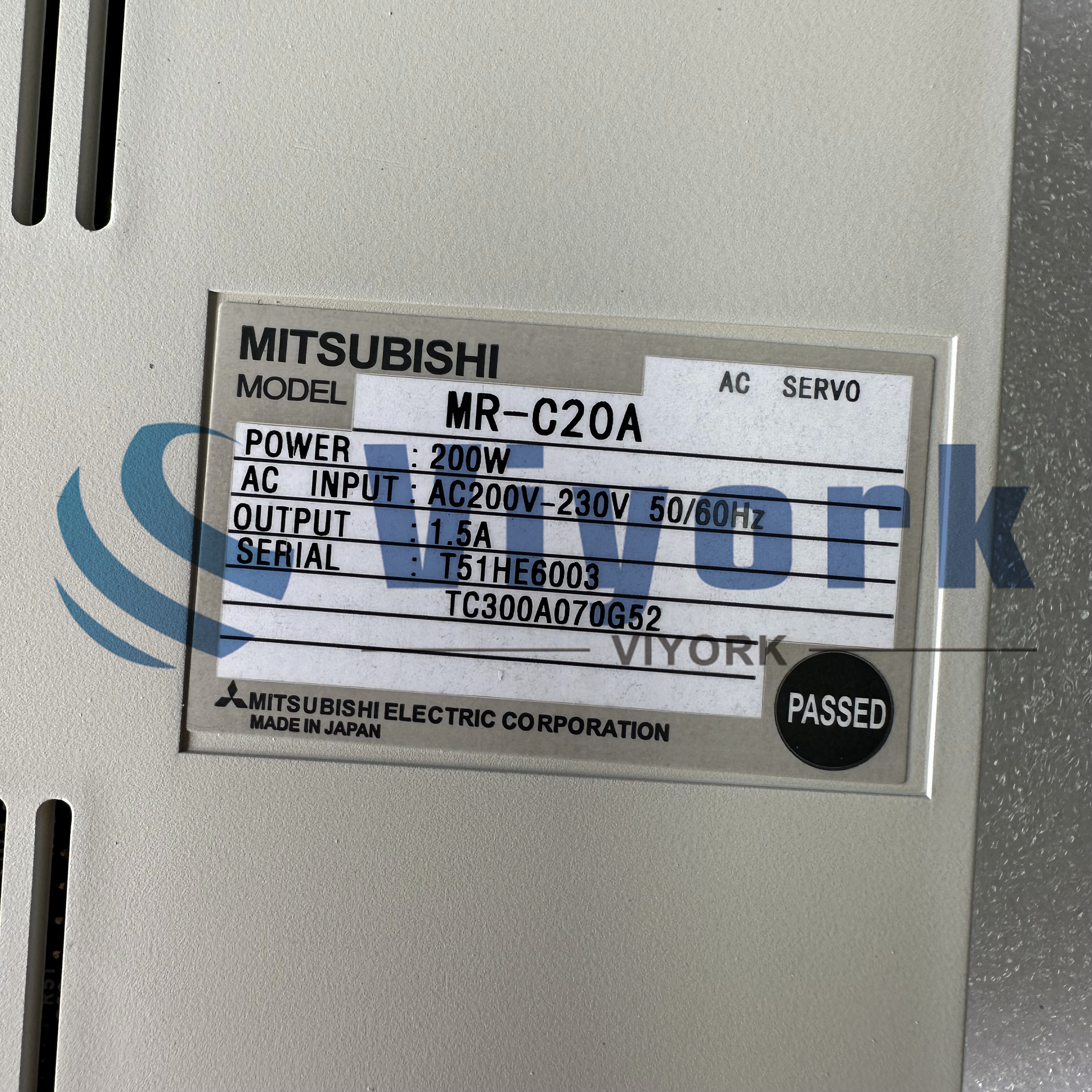 Mitsubishi MR-C20A SERVO DRIVE 1.5 AMP 200-230 VAC 50/60 HZ 200 WATT NEW