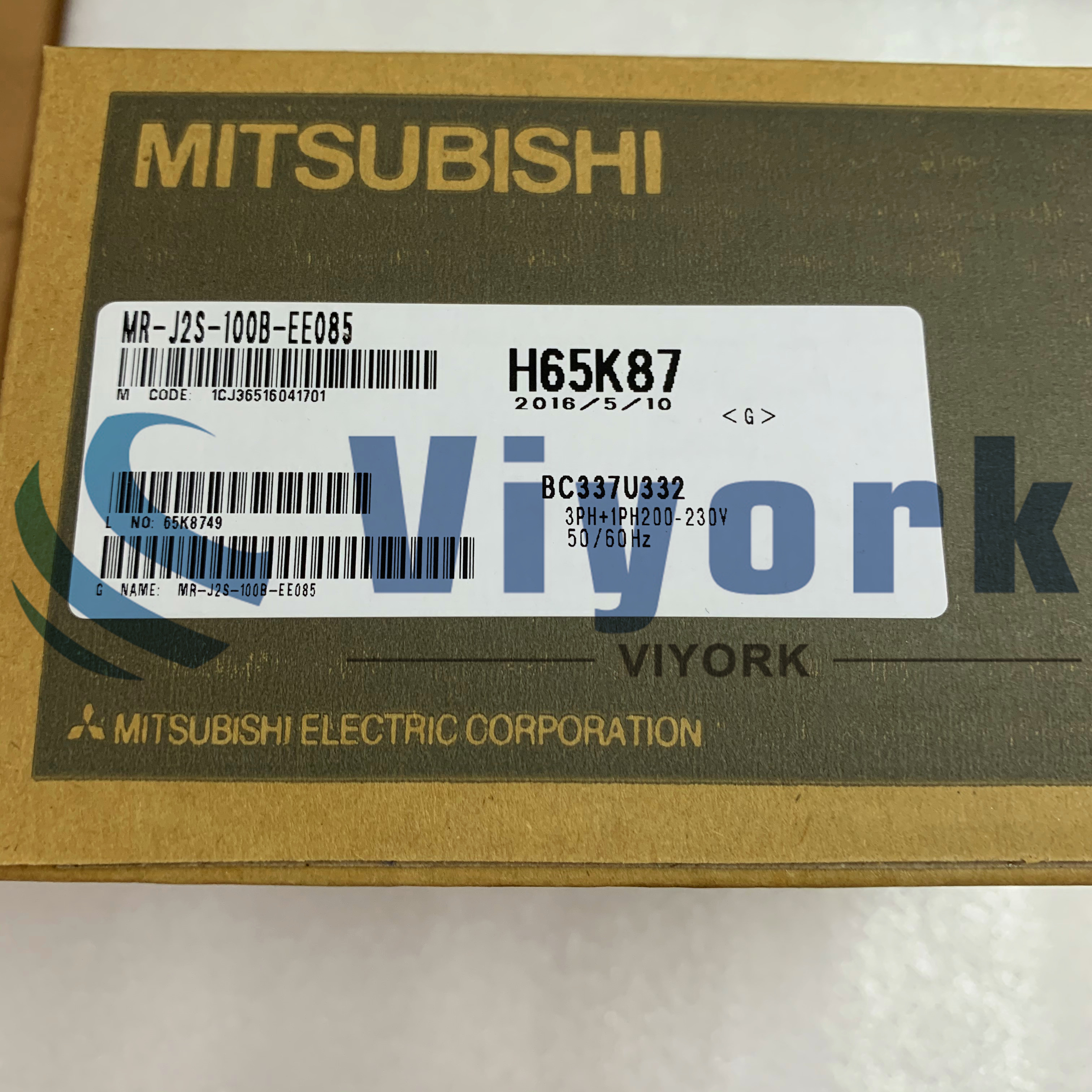 Mitsubishi MR-J2S-100B-EE085 SERVO DRIVE 1KW 5AMP 200-230V 50/60HZ NEW