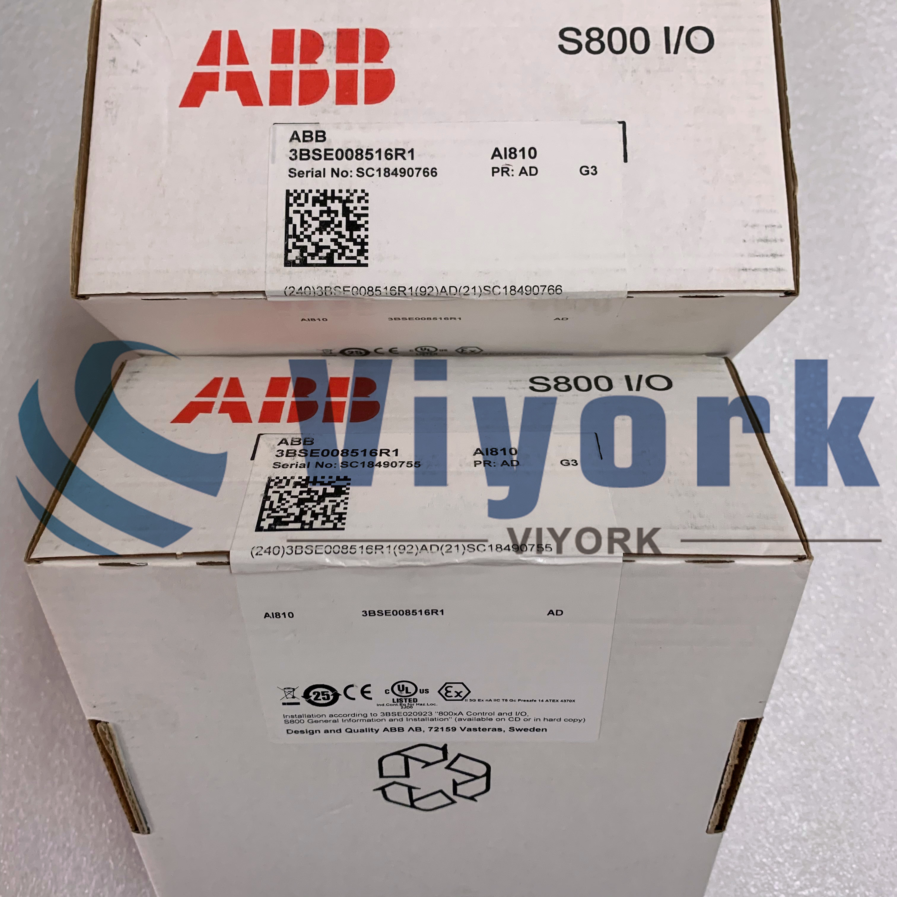 ABB 3BSE008516R1 INPUT MODULE ANALOG 8 CHANNEL 0-20 MA 0-10 V AI810 NEW