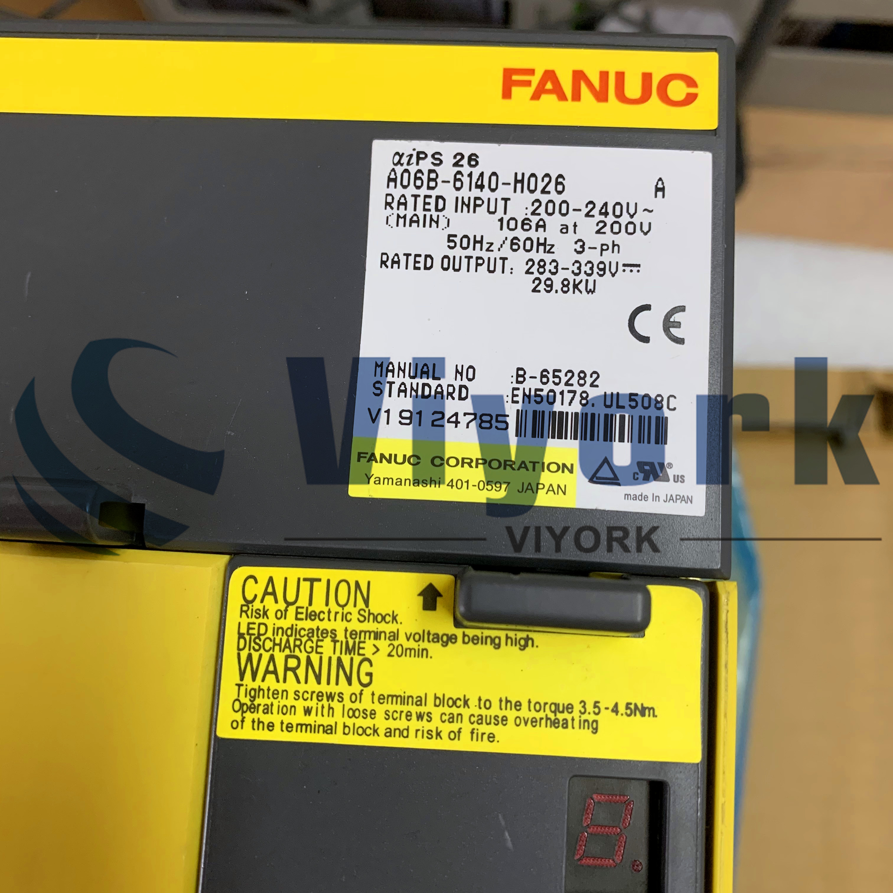 Fanuc A06B-6140-H026 POWER SUPPLY MOD AIPS-26/ 200VAC ALPHA I POWER SUPPLY NEW