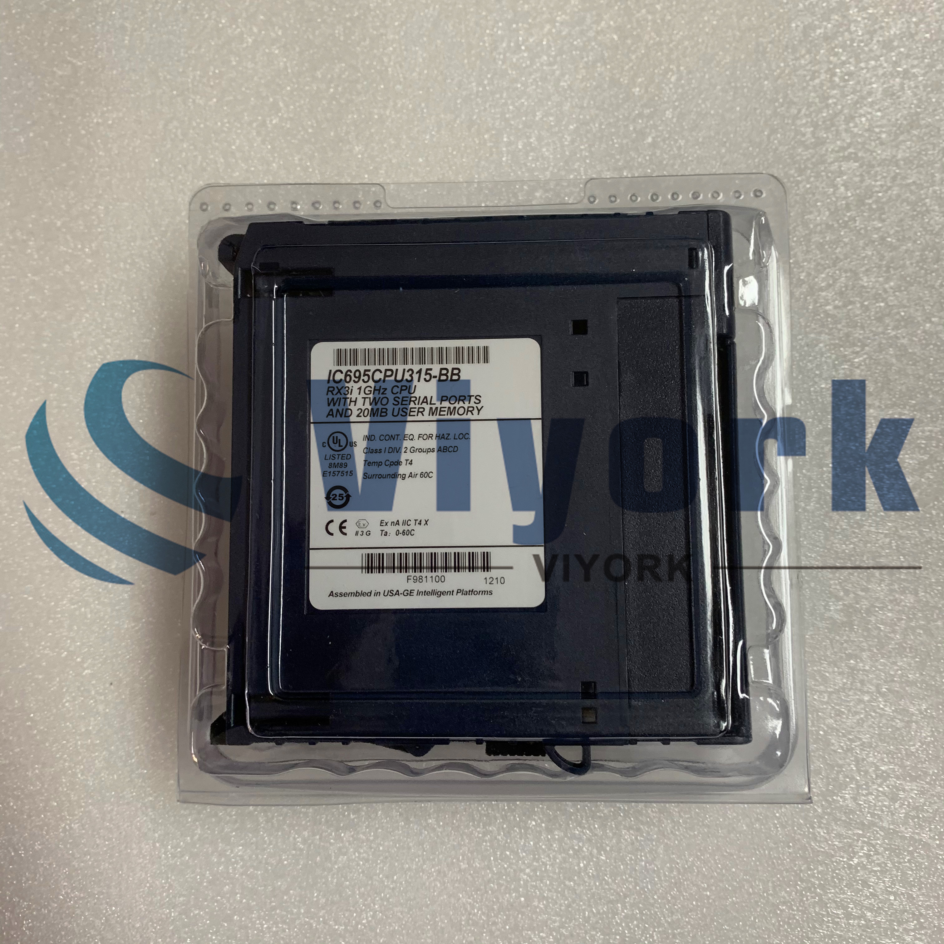 GE IC695CPU315 CPU CONTROL MODULE 1GHZ 20 MEG MEMORY 2 SERIAL PORT NEW