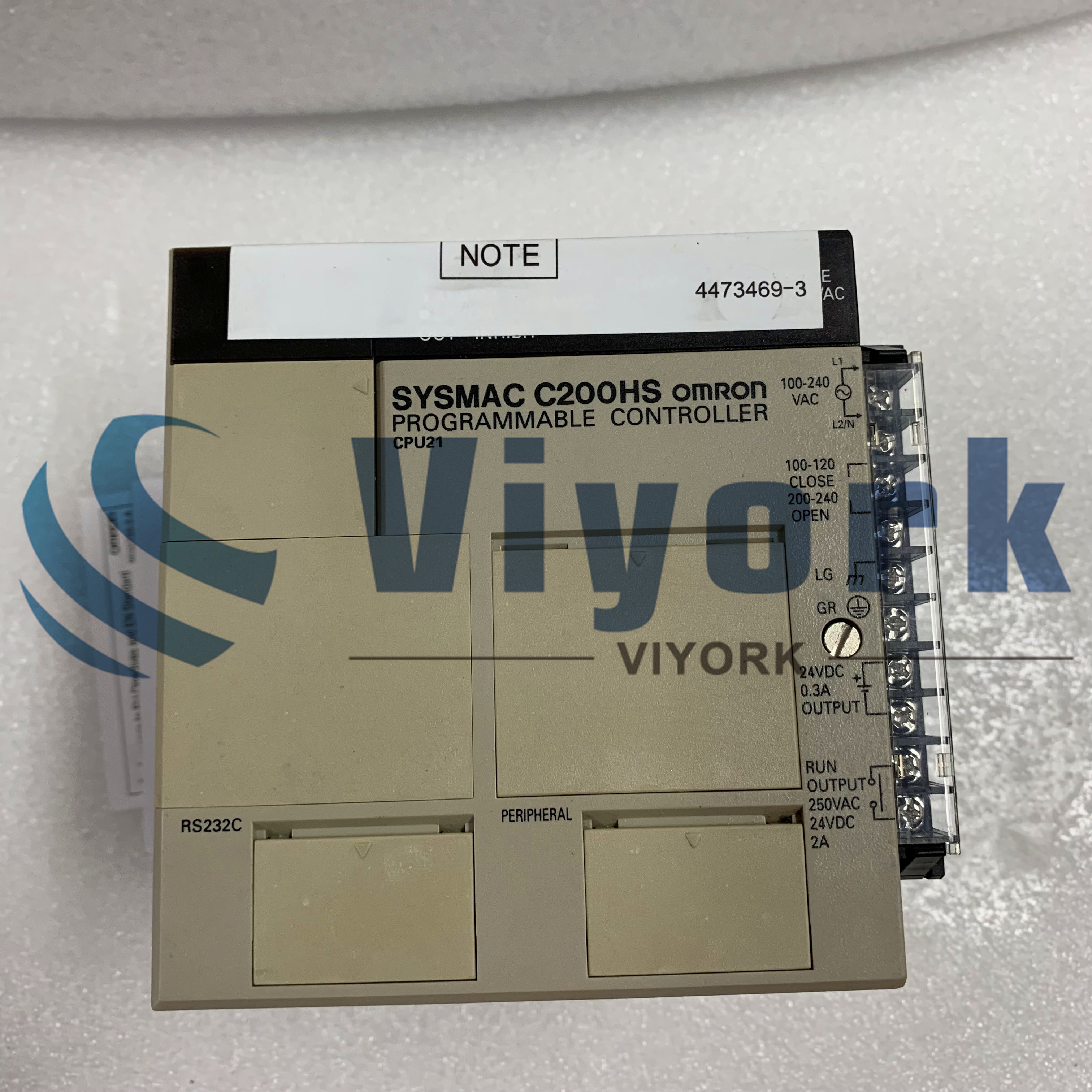 Omron C200HS-CPU21-E SYSMATIC CPU MODULE W/RS232 AND AC POWER SUPPLY 50/60HZ NEW