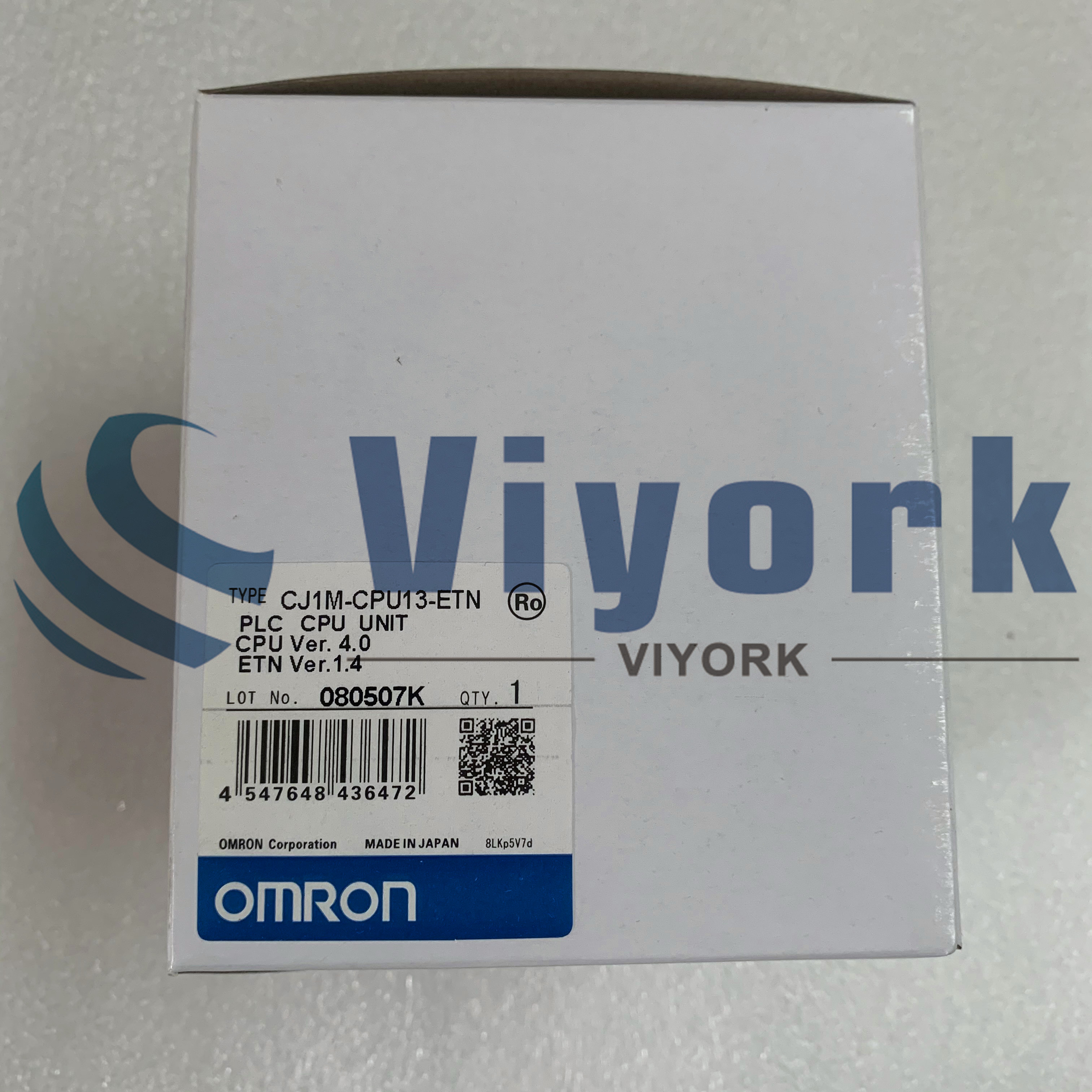 Omron CJ1M-CPU13-ETN CPU WITH BUILT-IN ETHERNET 150 POINTS I/O CAPACITY NEW