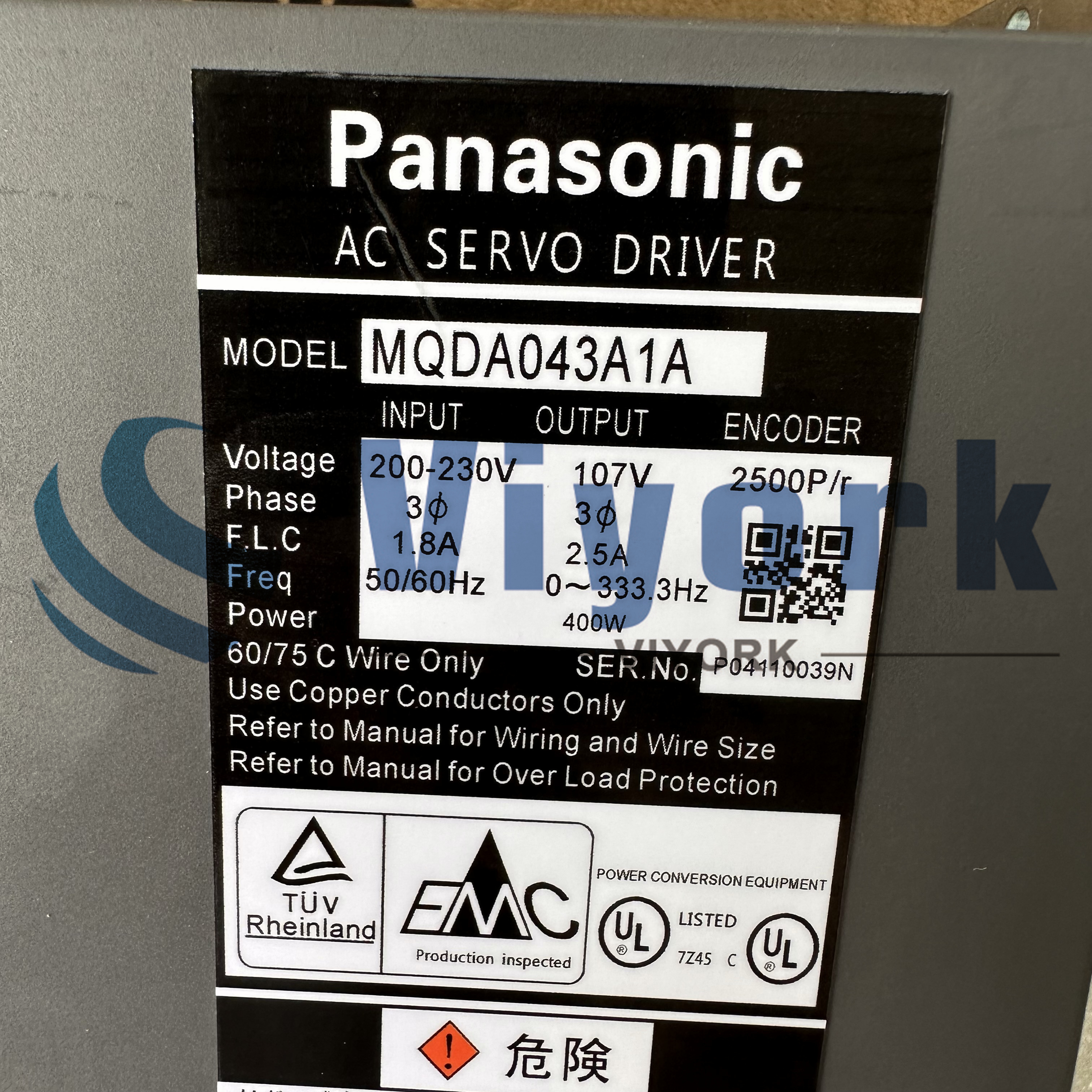 Panasonic MQDA043A1A SERVO DRIVE NEW