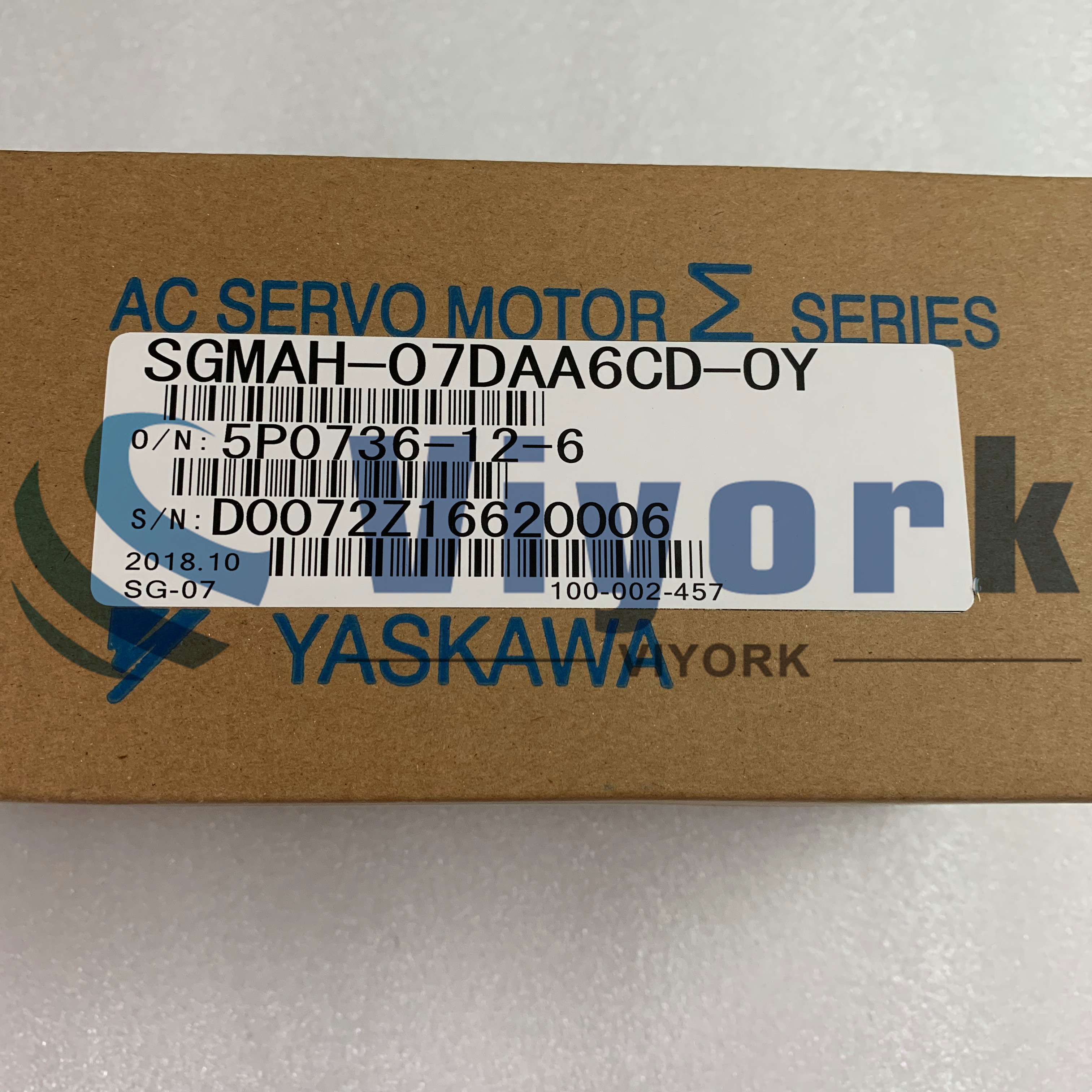 NEW Yaskawa SGMAH-07DAA6CD-OY AC SERVO MOTOR