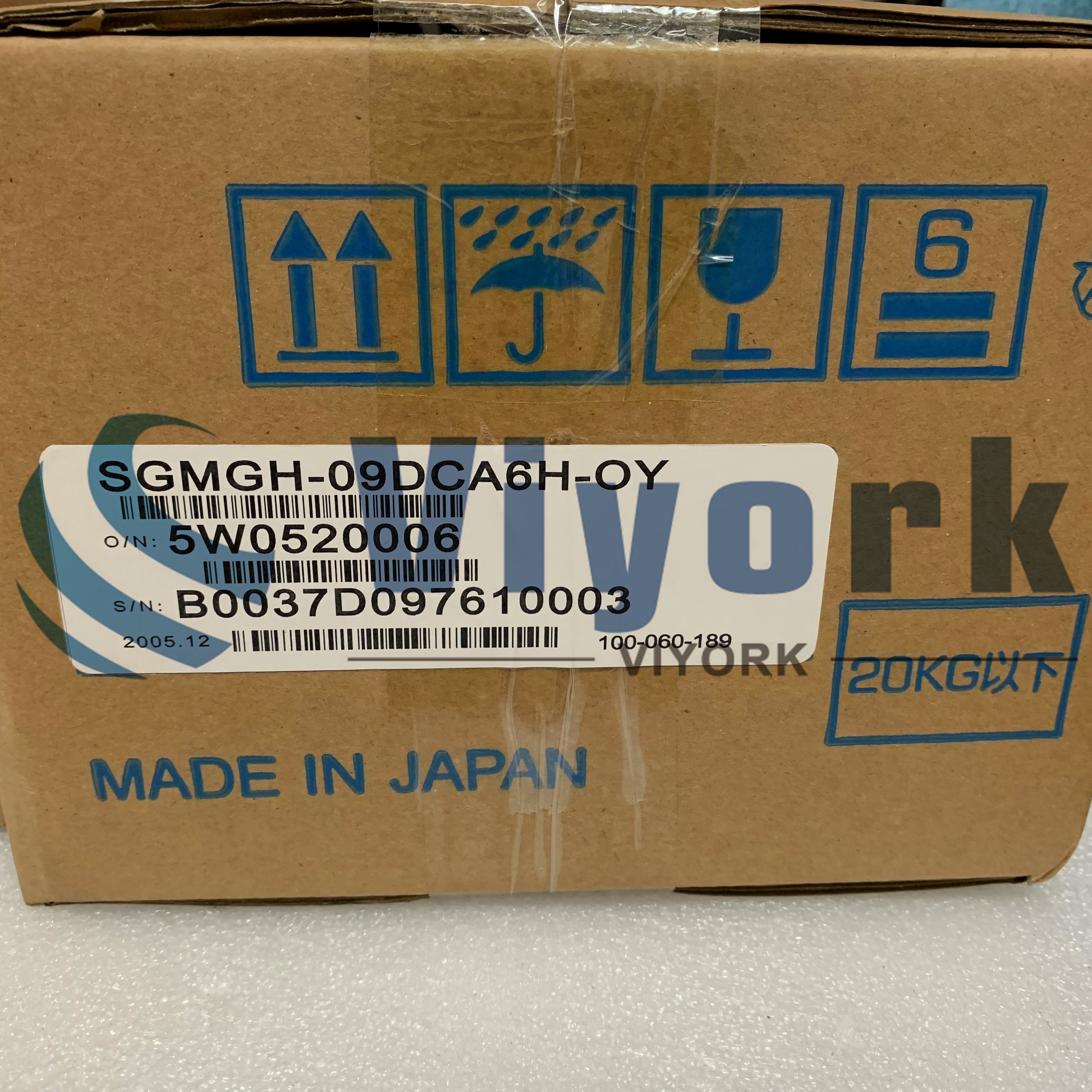 Yaskawa SGMGH-09DCA6H-OY AC SERVO MOTOR 0.85KW WITH BRAKE 1500RPM 5.39NM NEW