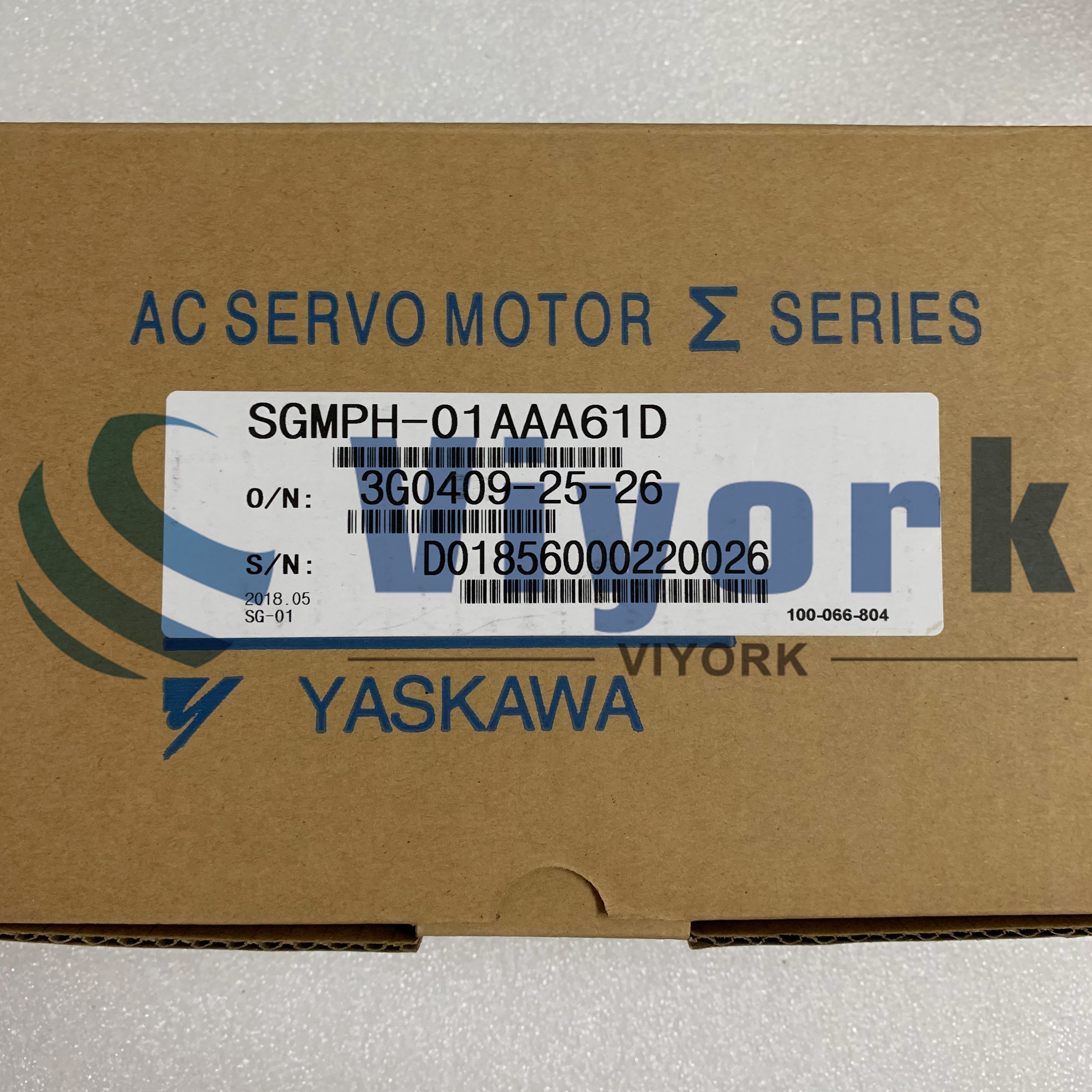 Yaskawa SGMPH-01AAA61D AC SERVO MOTOR CUBE-TYPE 100W 3000RPM 0.318NM NEW