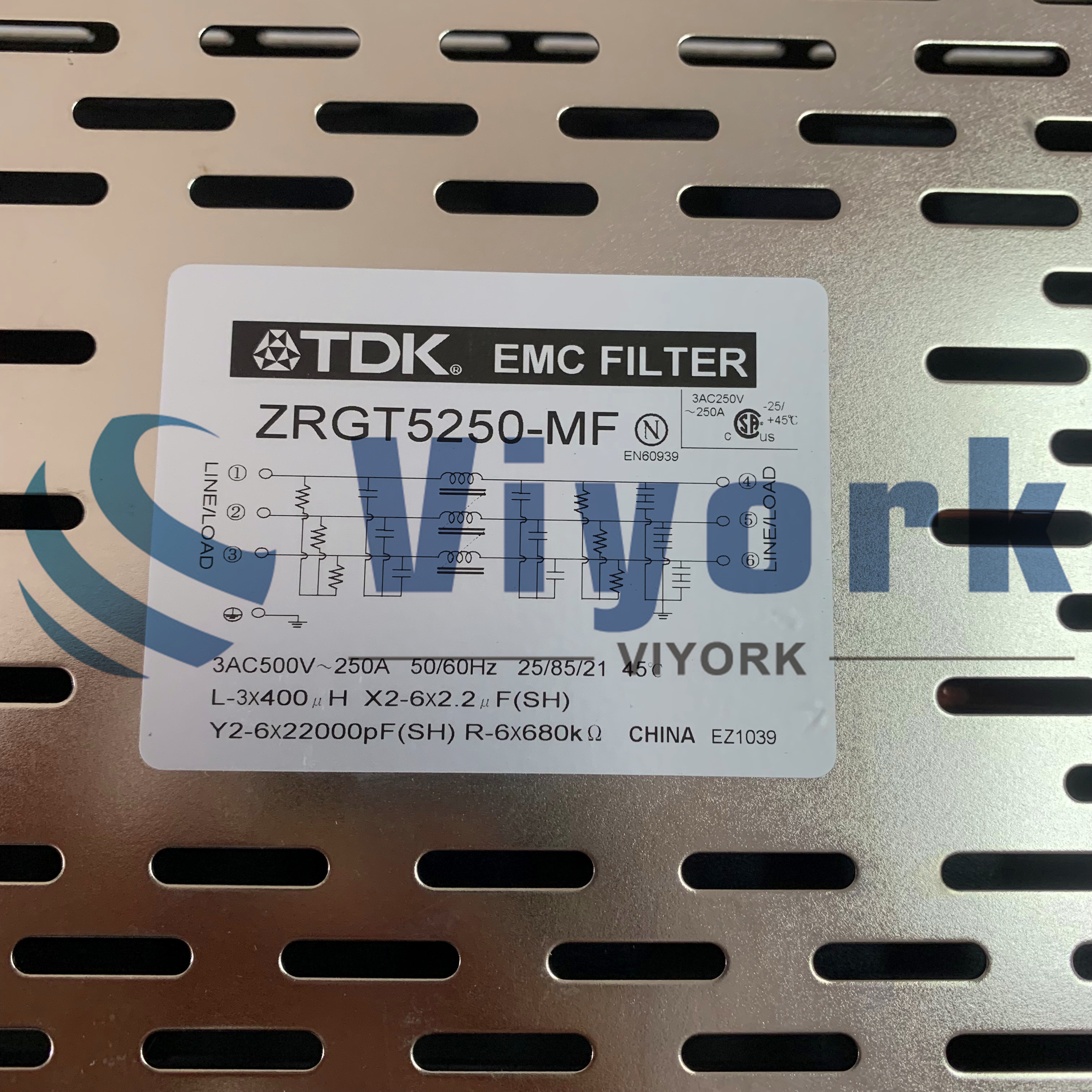 TDK ZRGT5250-MF EMC FILTER POWER LINE 2500AMP 500V