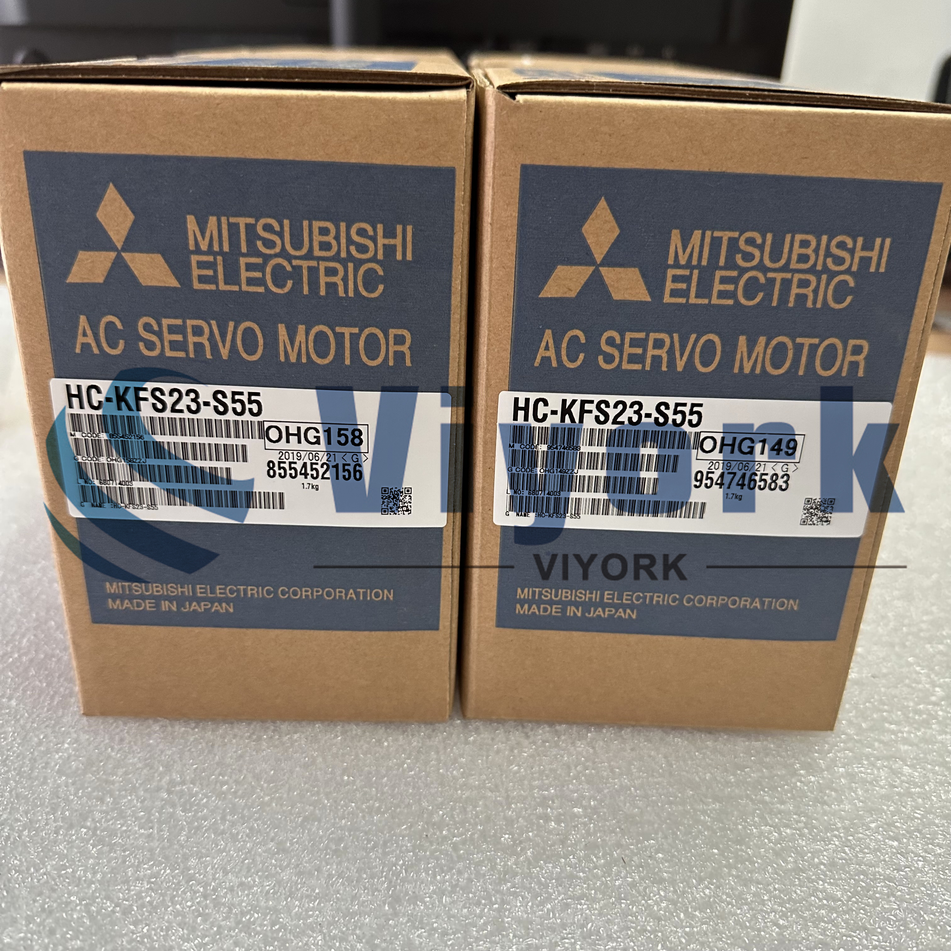Mitsubishi HC-KFS23-S55 AC SERVO MOTOR 3000RPM 200W NEW