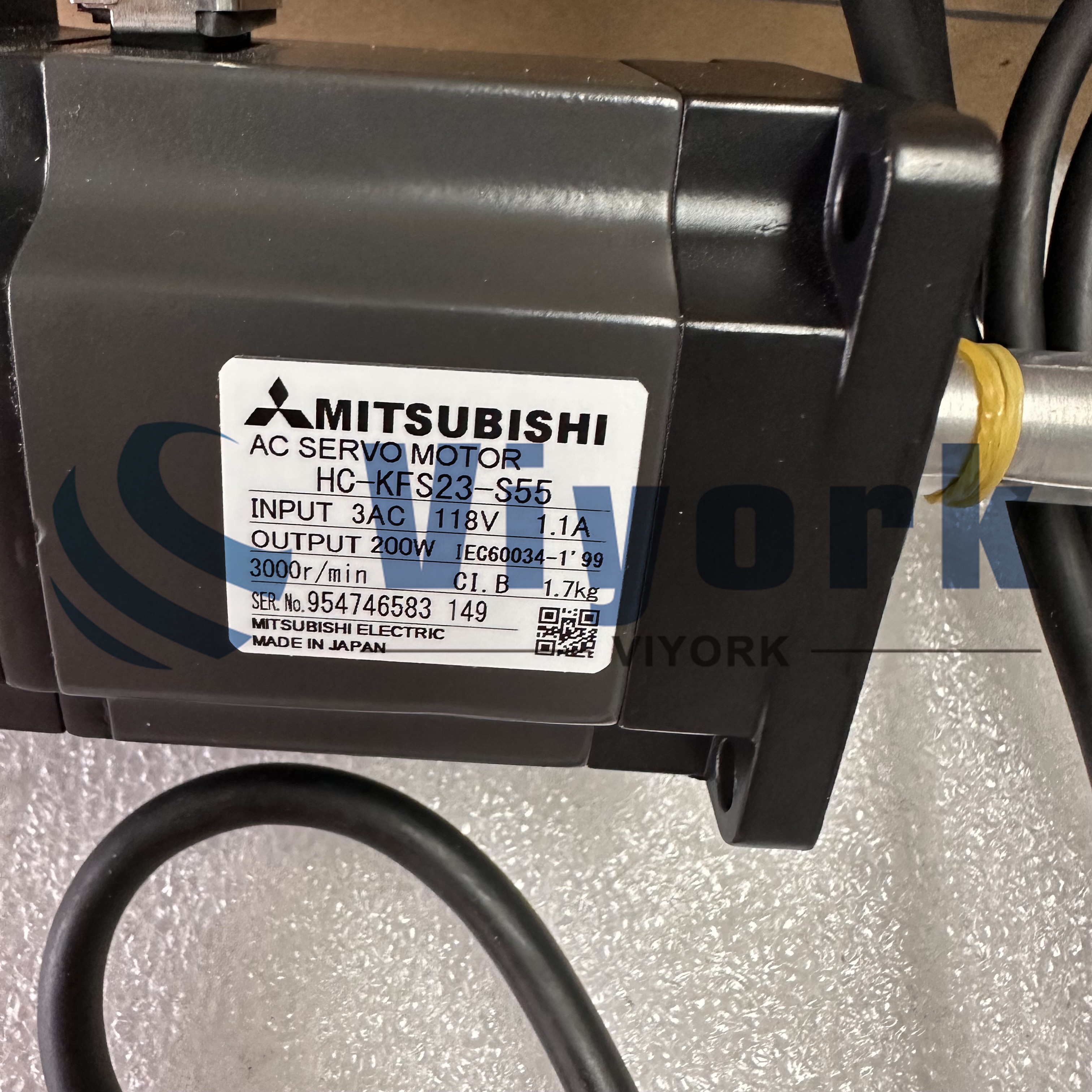 Mitsubishi HC-KFS23-S55 AC SERVO MOTOR 3000RPM 200W NEW