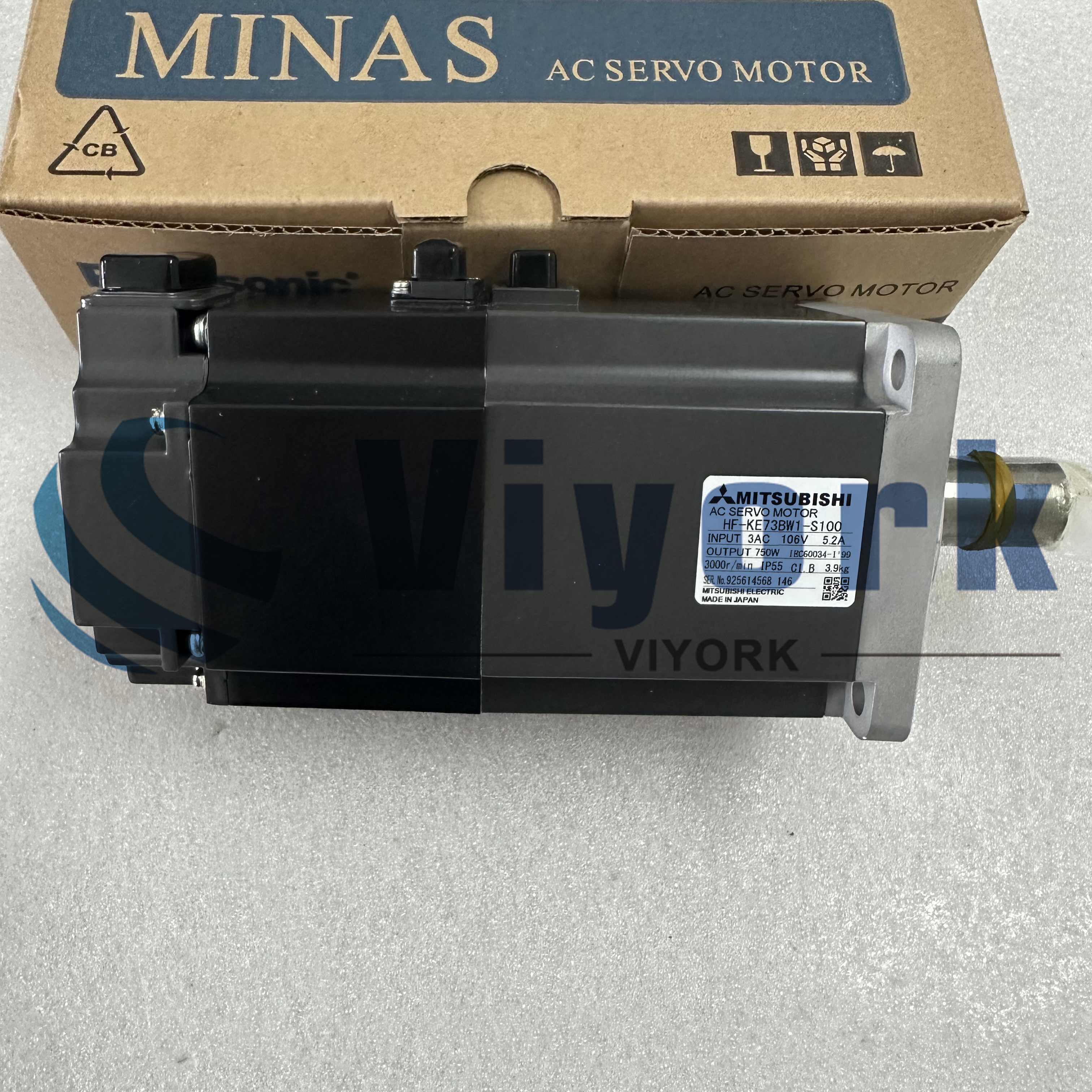 Mitsubishi HF-KE73BW1-S100 AC SERVO MOTOR 750W 3000RPM NEW