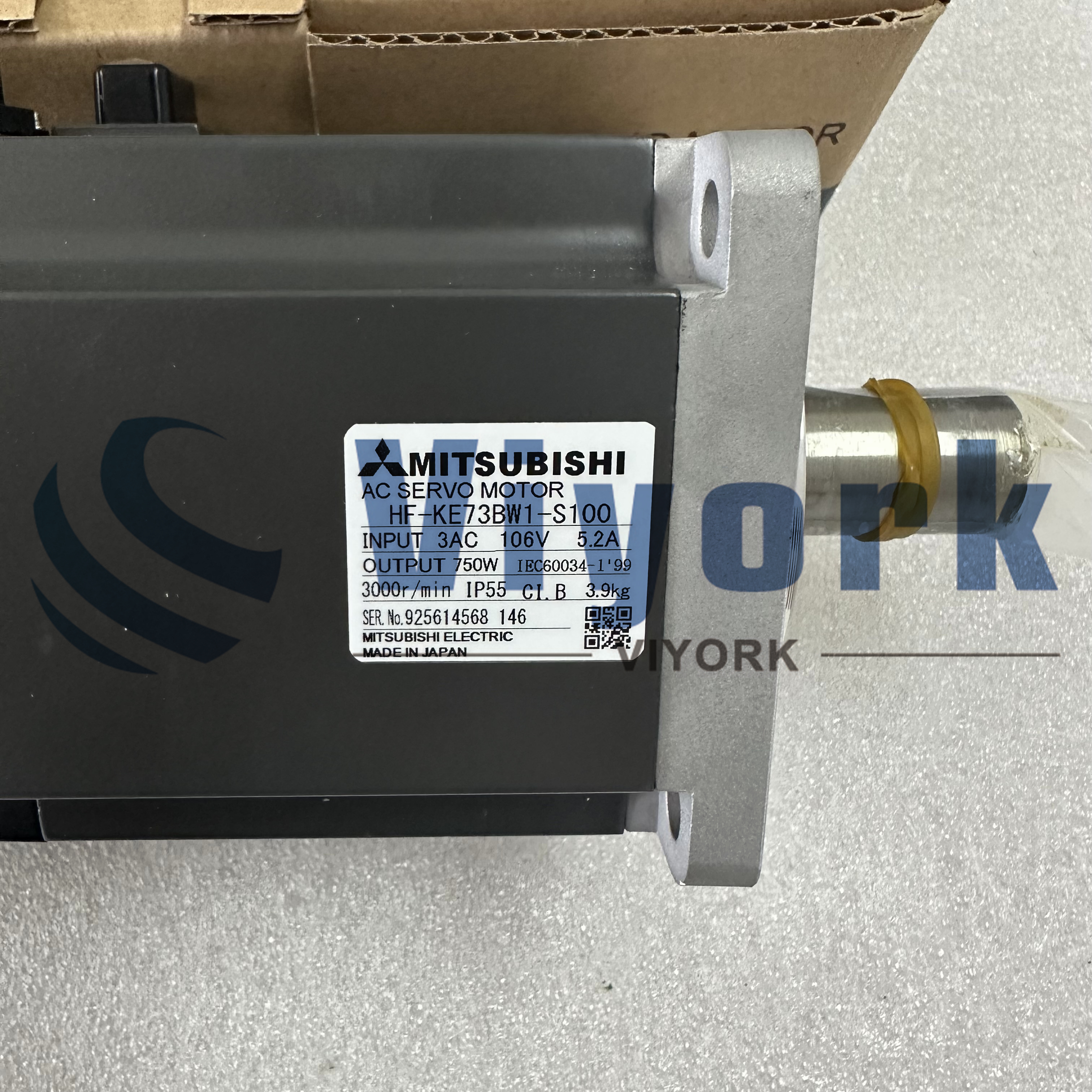 Mitsubishi HF-KE73BW1-S100 AC SERVO MOTOR 750W 3000RPM NEW