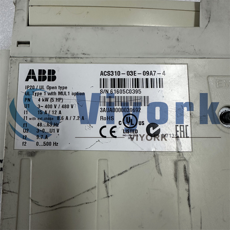 ABB ACS310-03E-09A7-4 INVERTER USED