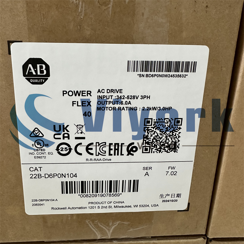 ALLEN BRADLEY 22B-D6P0N104 INVERTER NEW