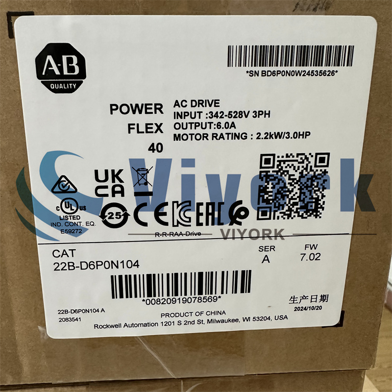 ALLEN BRADLEY 22B-D6P0N104 INVERTER NEW