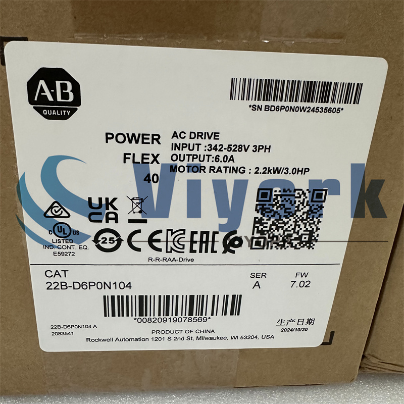 ALLEN BRADLEY 22B-D6P0N104 INVERTER NEW