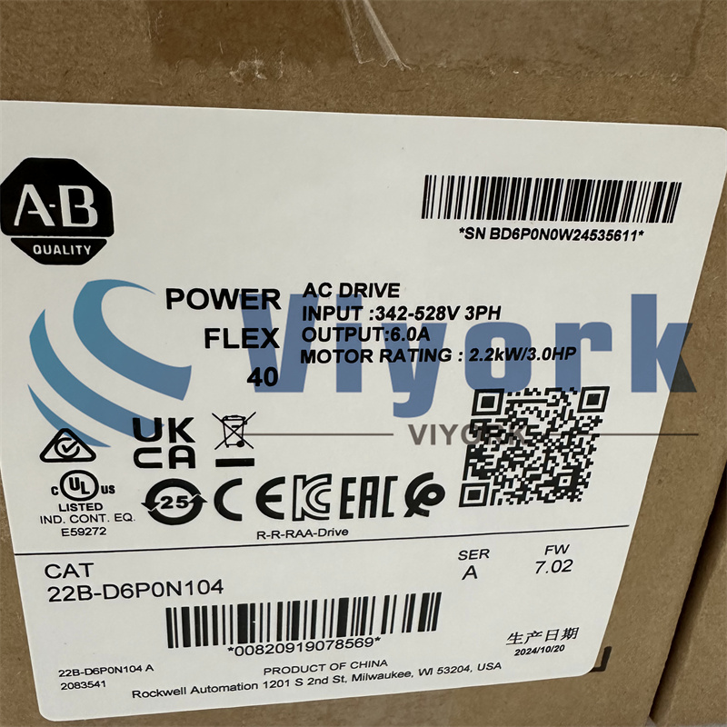 ALLEN BRADLEY 22B-D6P0N104 INVERTER NEW