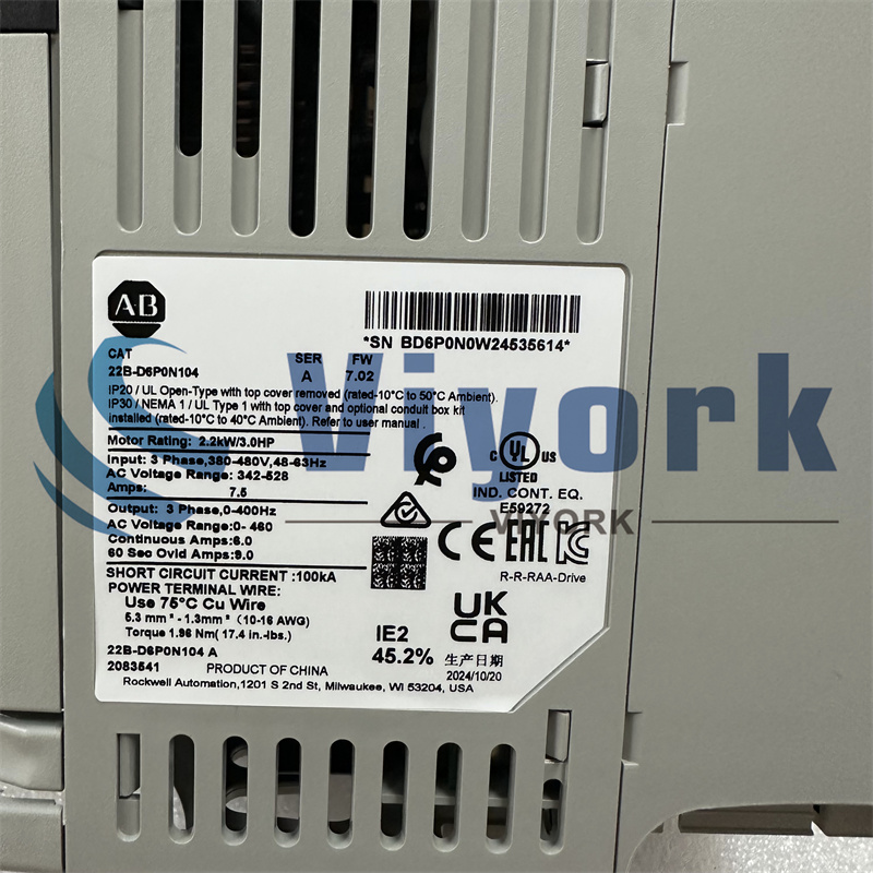 ALLEN BRADLEY 22B-D6P0N104 INVERTER NEW