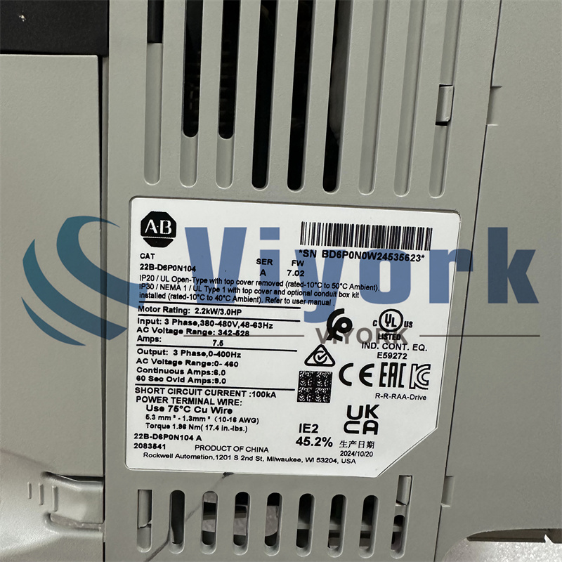 ALLEN BRADLEY 22B-D6P0N104 INVERTER NEW