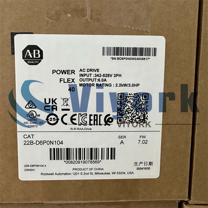 ALLEN BRADLEY 22B-D6P0N104 INVERTER NEW