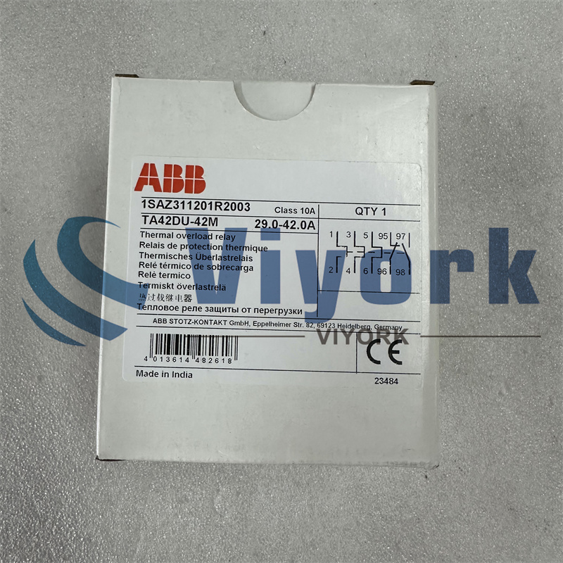 ABB TA42DU-42M 1SAZ311201R2003 Thermal Overload Relay NEW
