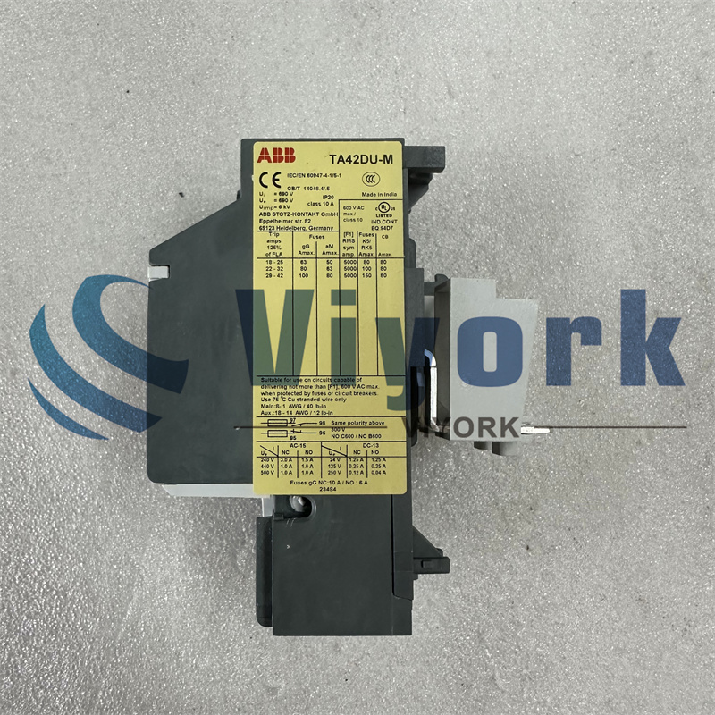 ABB TA42DU-42M 1SAZ311201R2003 Thermal Overload Relay NEW