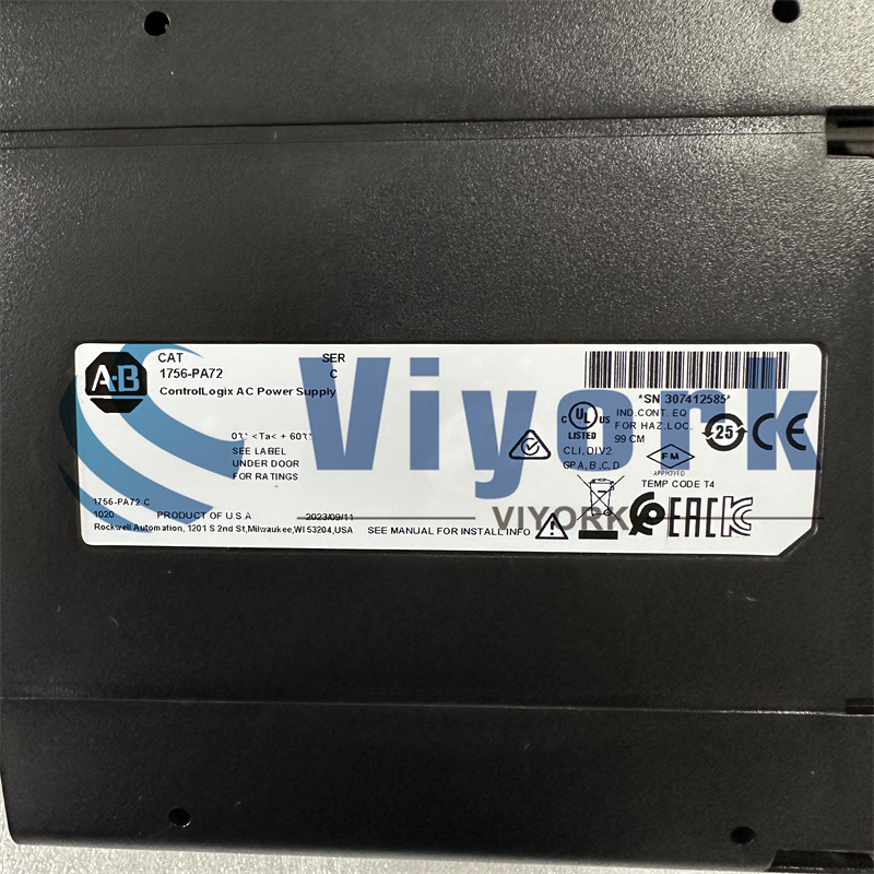 ALLEN BRADLEY 1756-PA72 POWER SUPPLY CONTROLLOGIX NEW