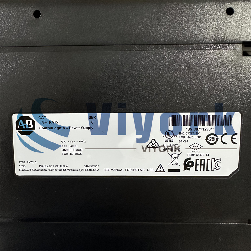 ALLEN BRADLEY 1756-PA72 POWER SUPPLY CONTROLLOGIX NEW